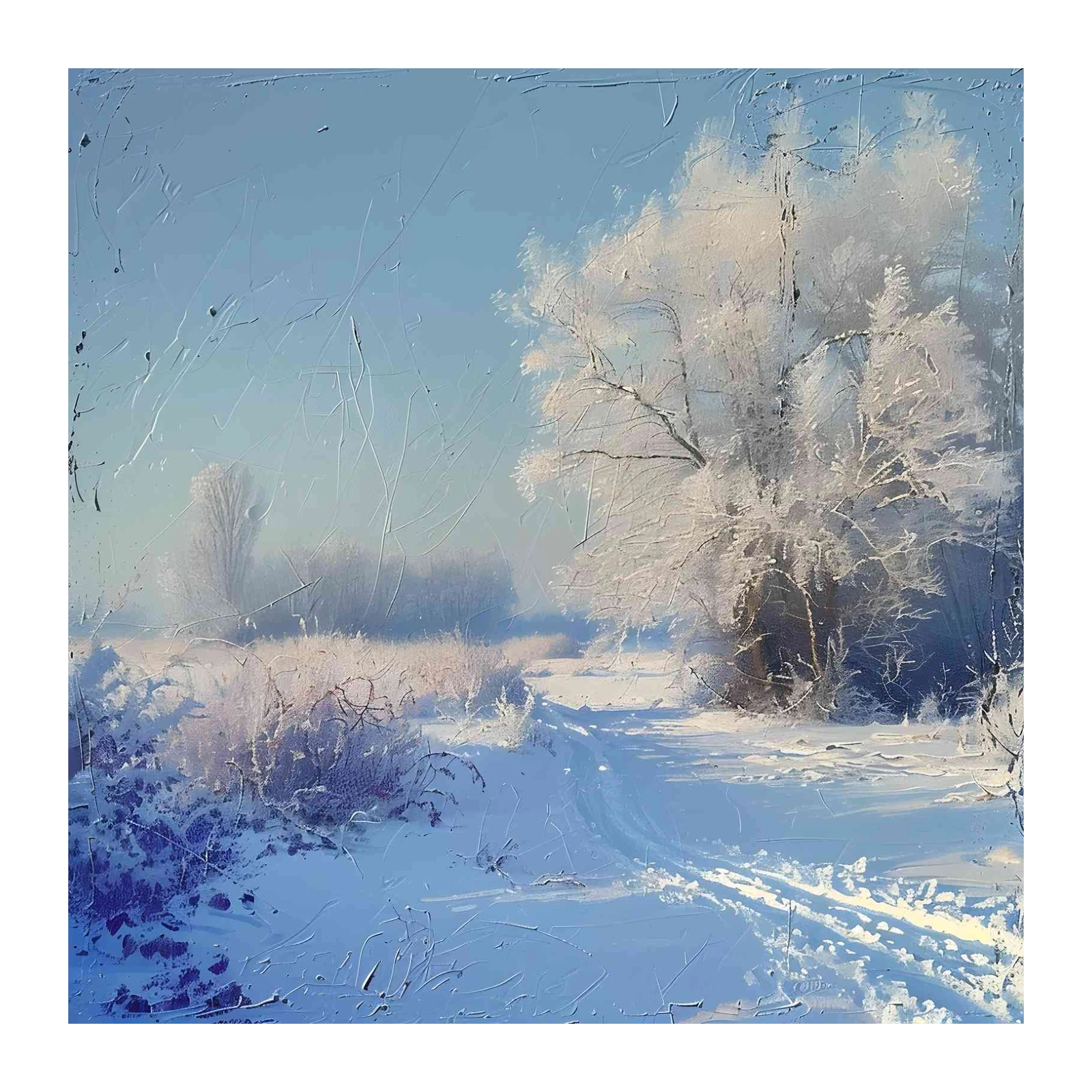 Tranquil Winter Path Wall Art
