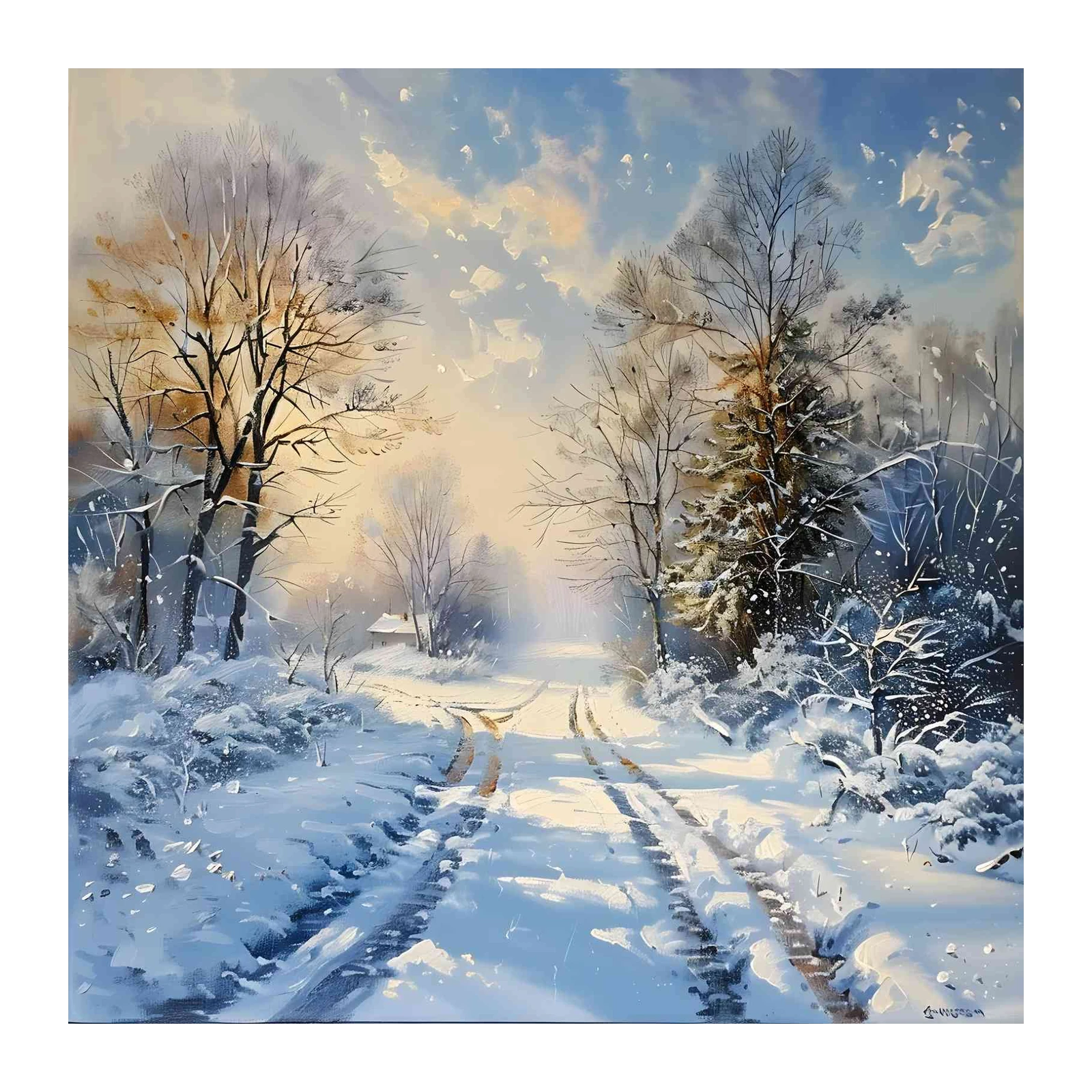 Winter Path Serenity Wall Art