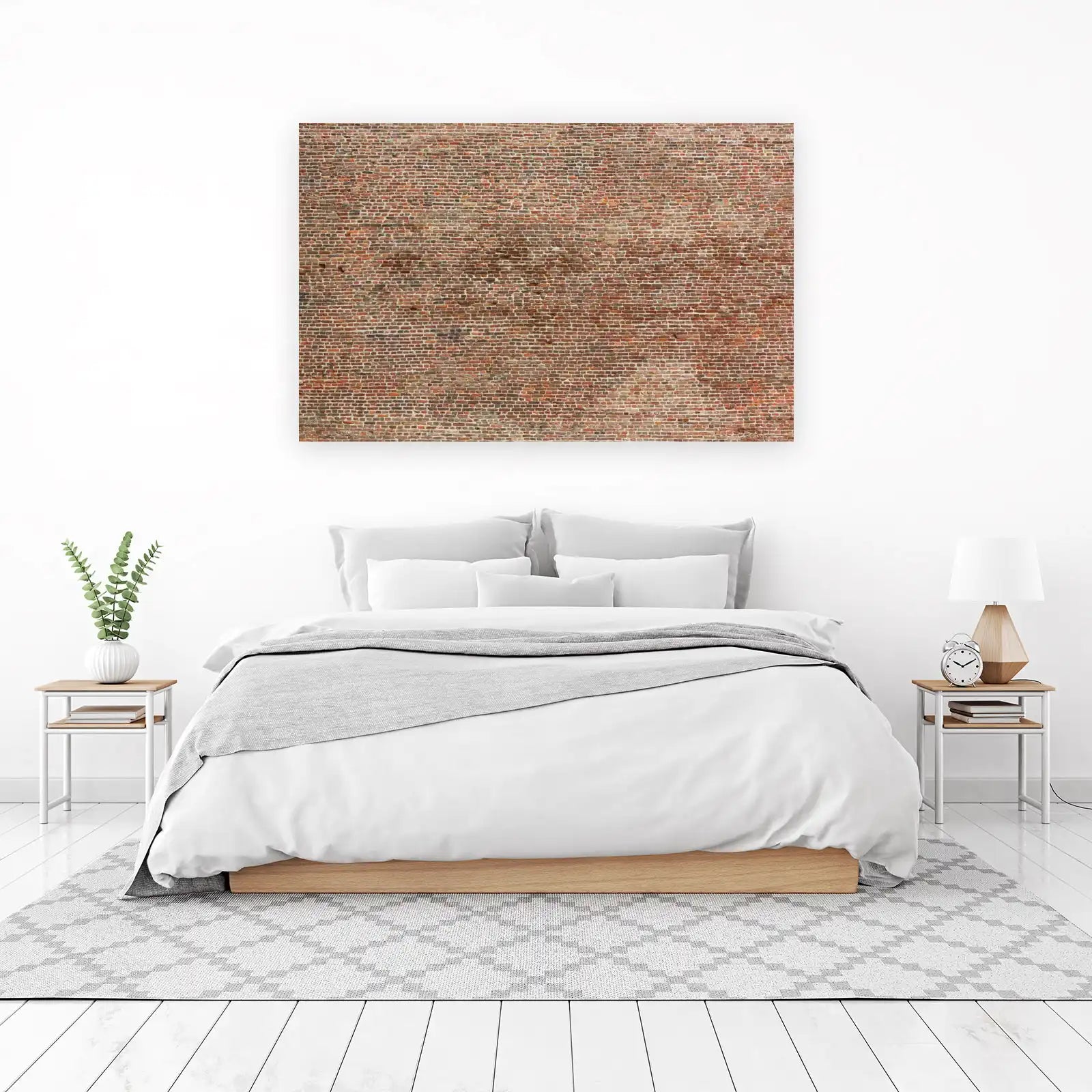 Rustic Red Brick Texture Wall Art