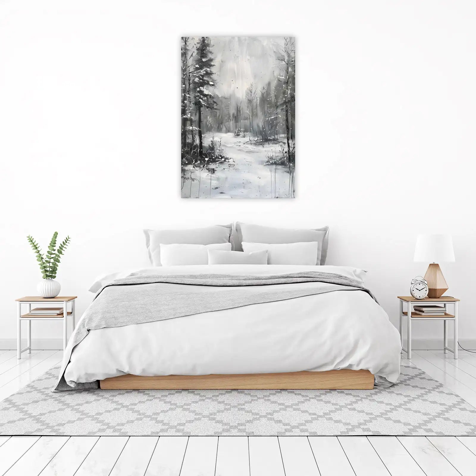 Serene Winter Forest Wall Art