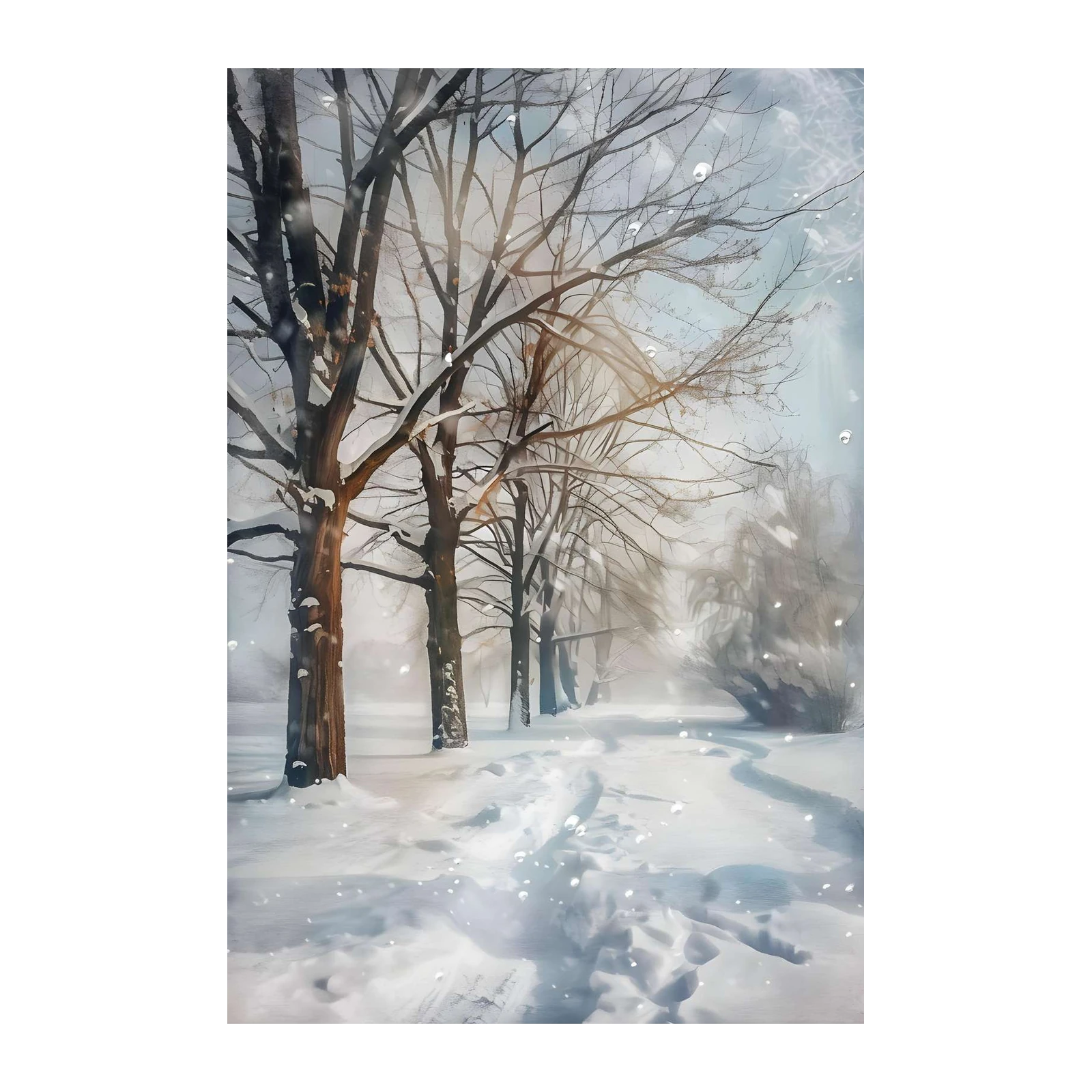 Serene Winter Pathway Wall Art