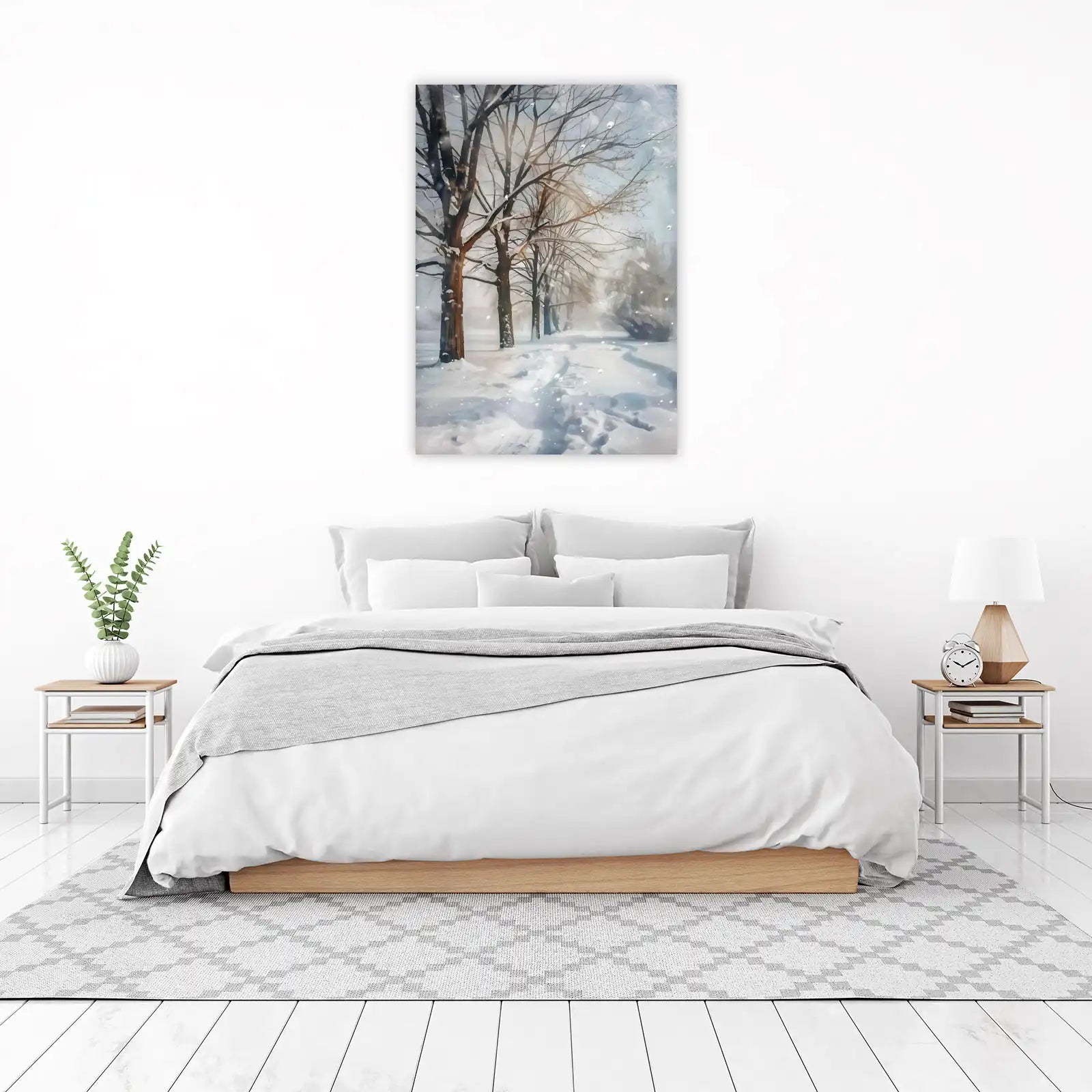 Serene Winter Pathway Wall Art