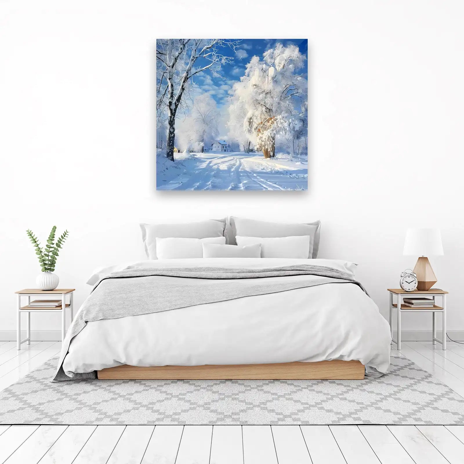 Enchanting Winter Serenity Landscape Wall Art