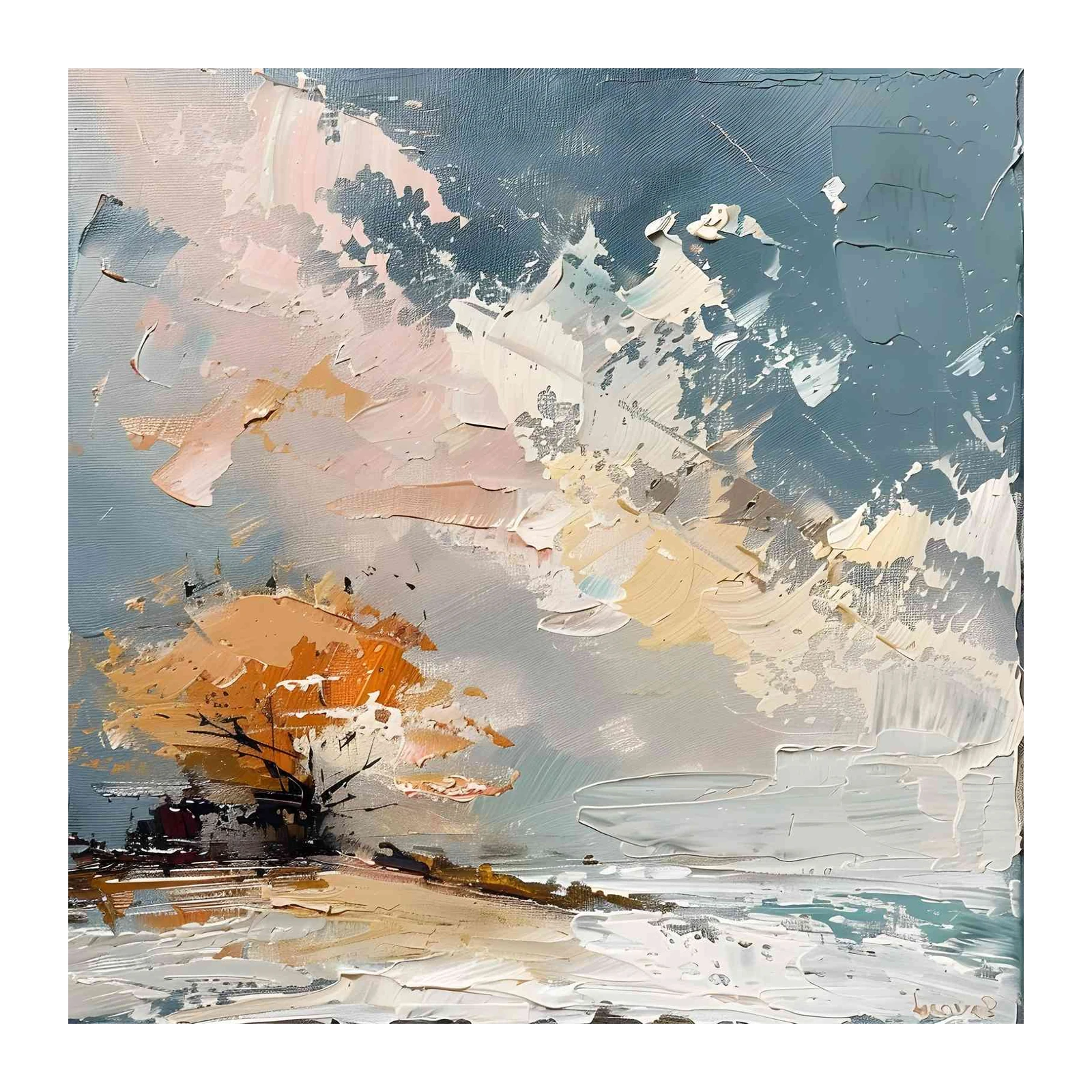 Textured Impressionist Landscape Wall Art