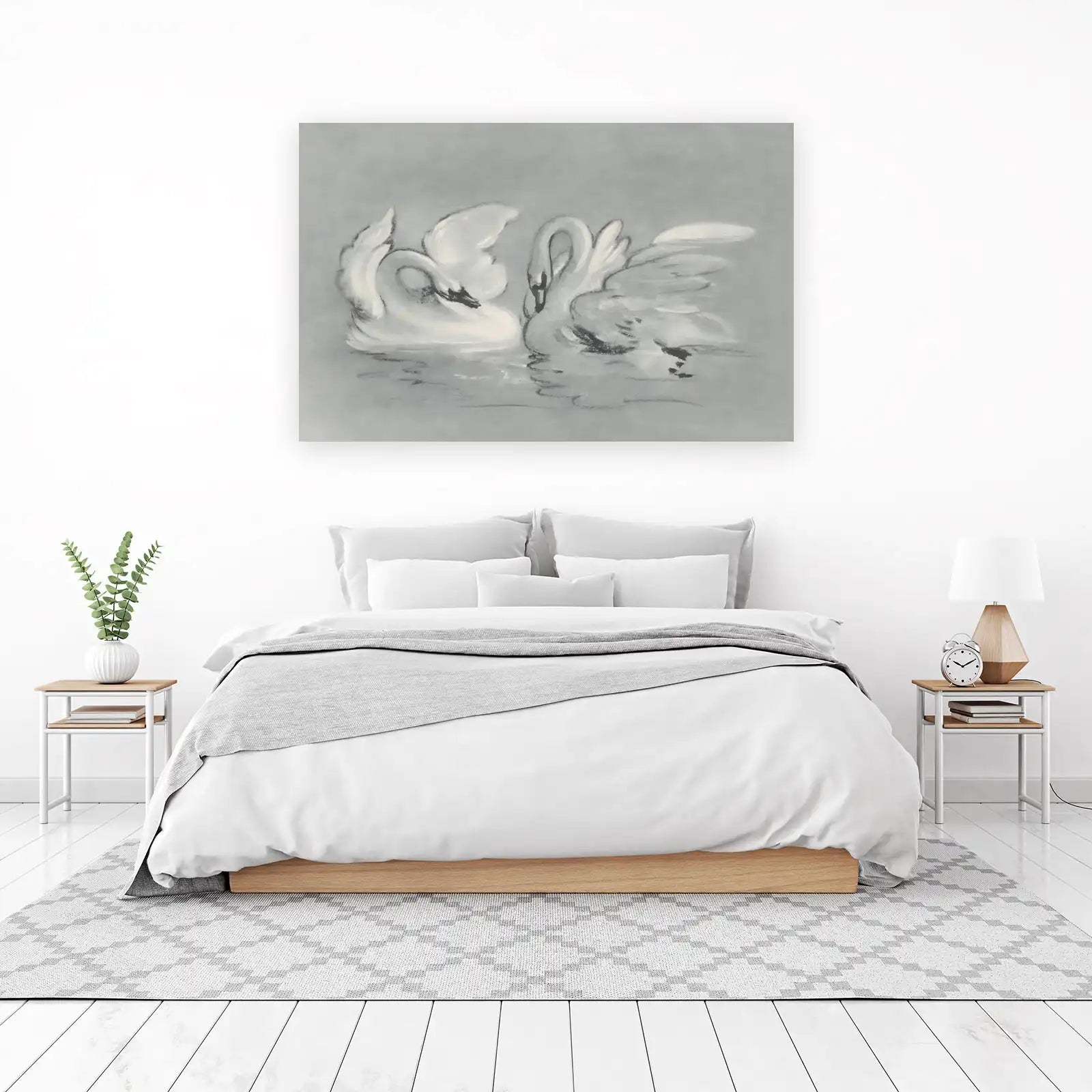 Elegant Swans Serenity Wall Art