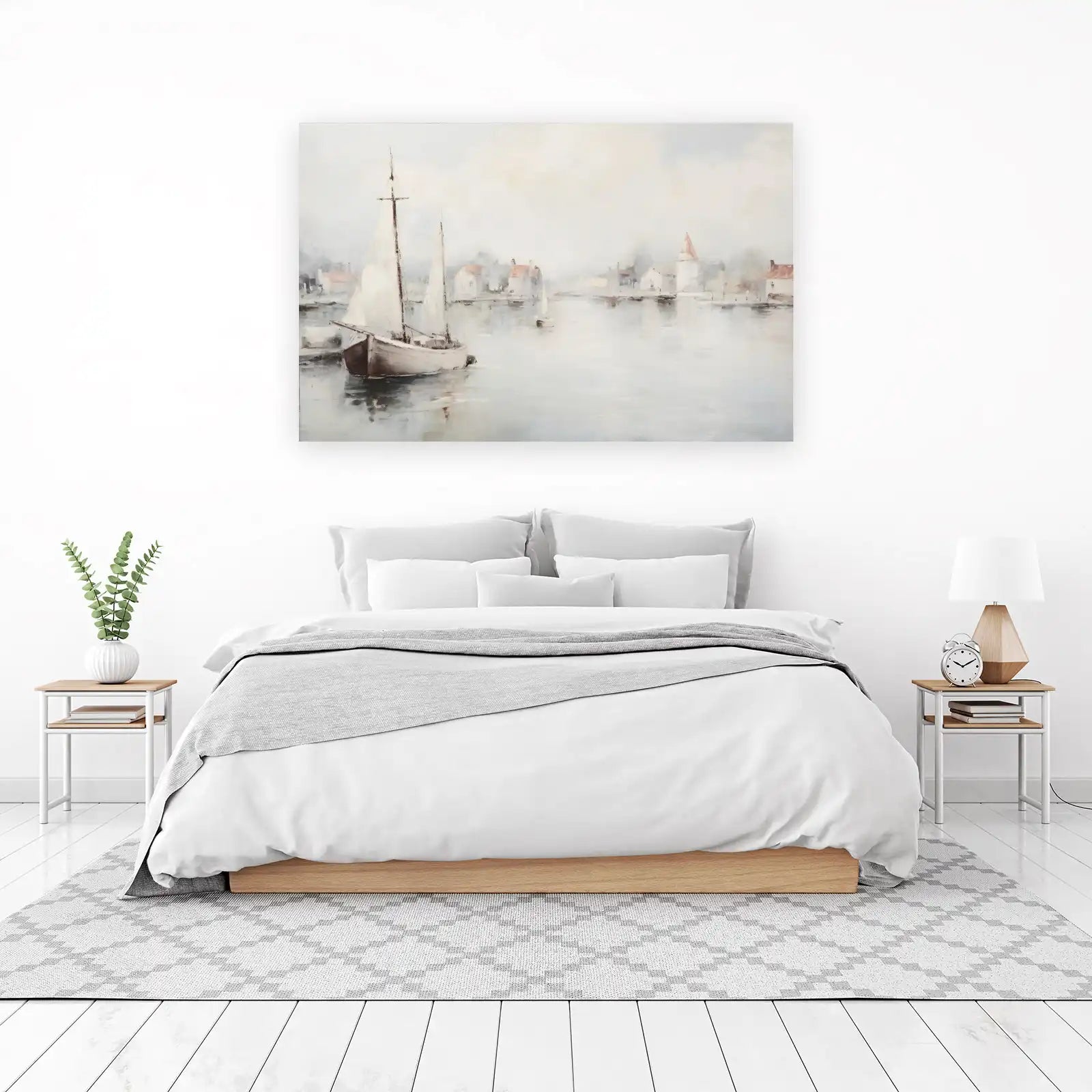 Serene Harbor Sailboat Wall Art