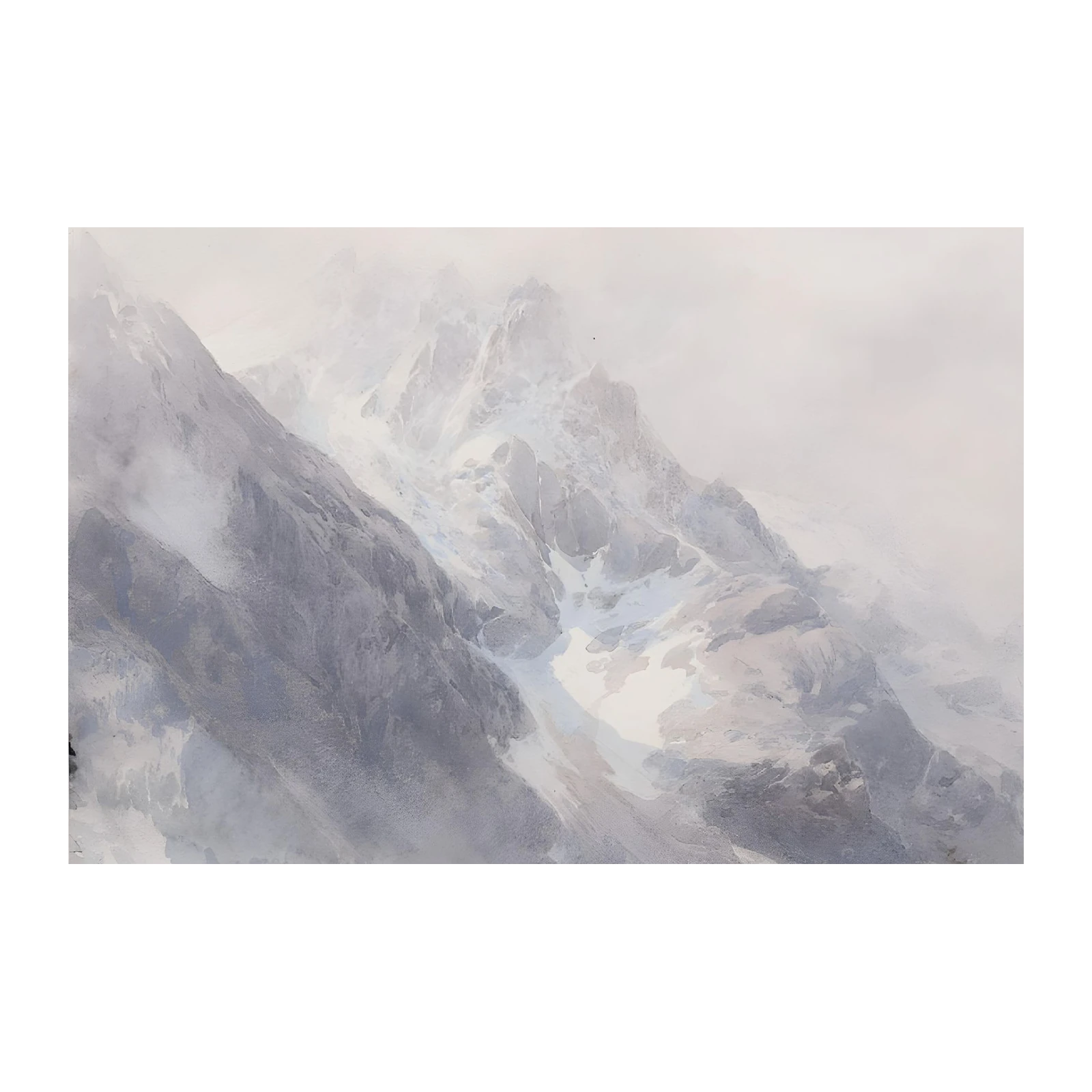 Misty Mountain Serenity Landscape Wall Art