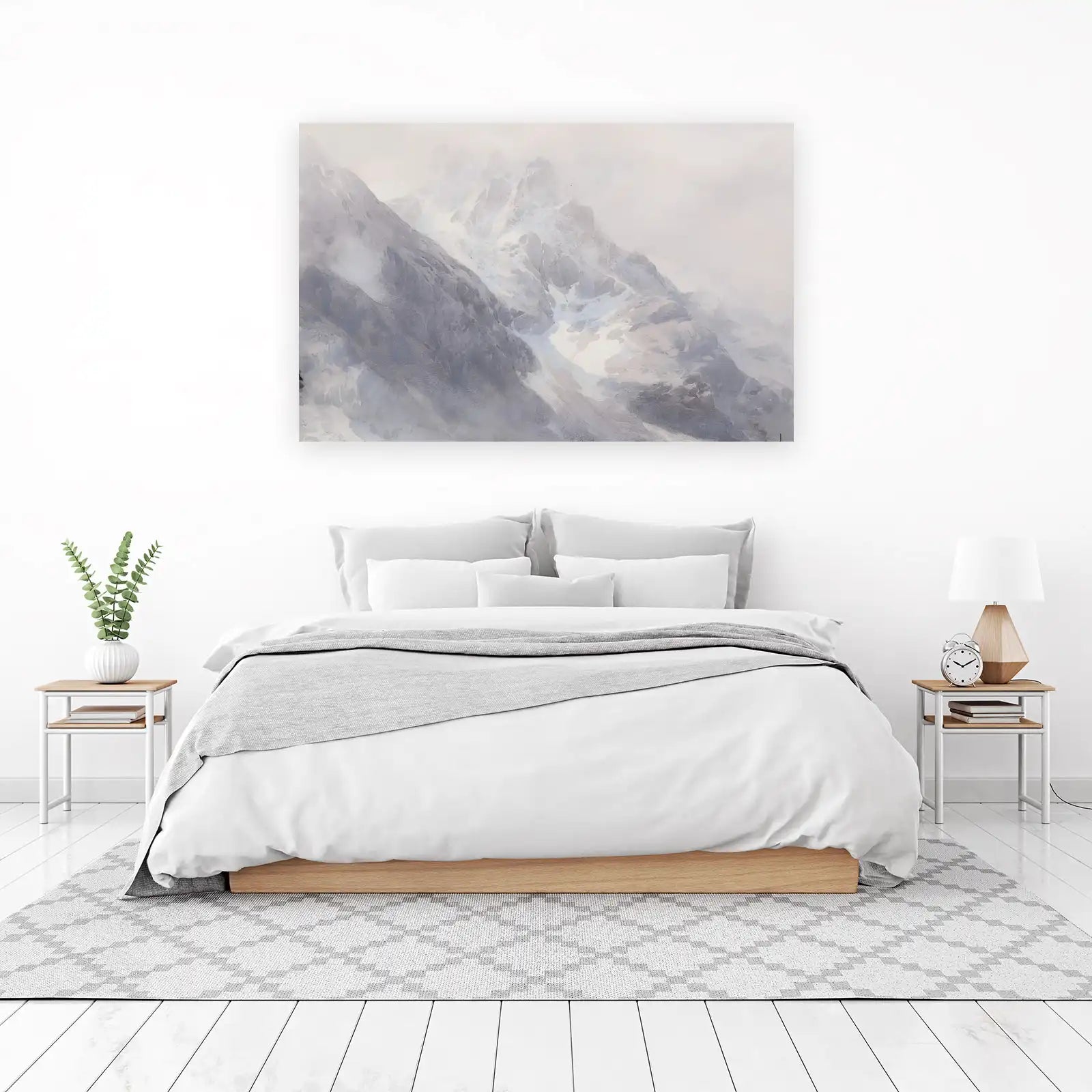 Misty Mountain Serenity Landscape Wall Art