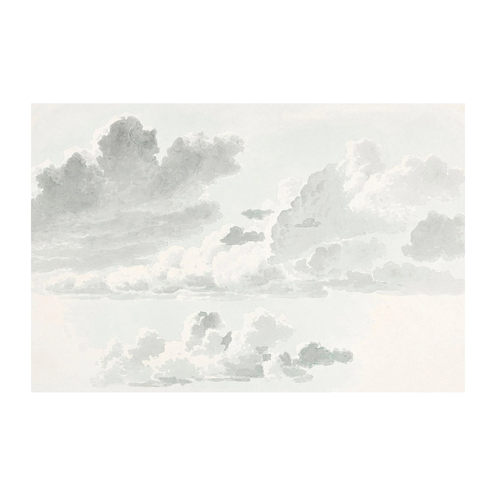 Dreamy Cloudscape Watercolor Wall Art