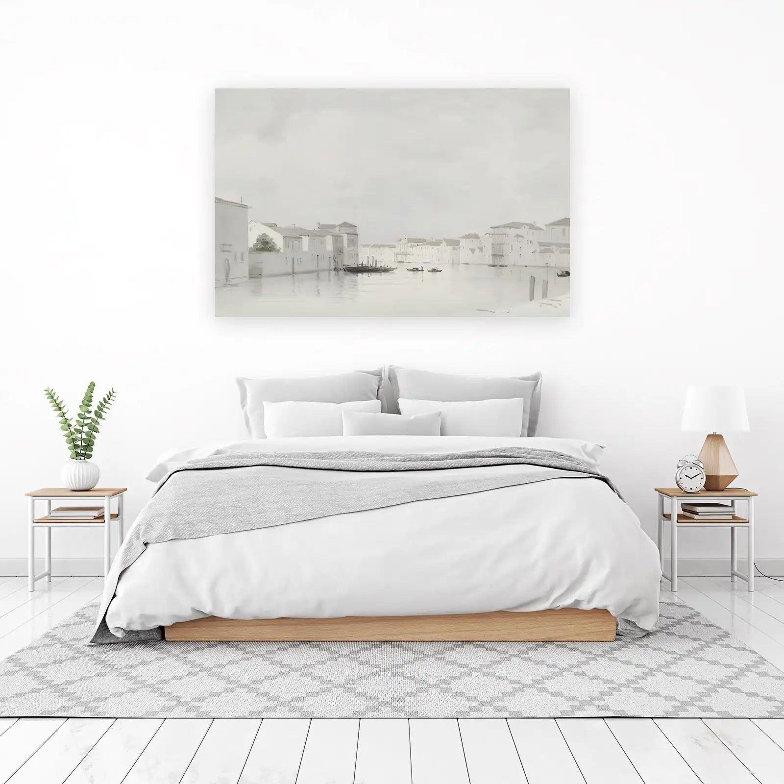 Serene Venetian Canal Watercolor Wall Art