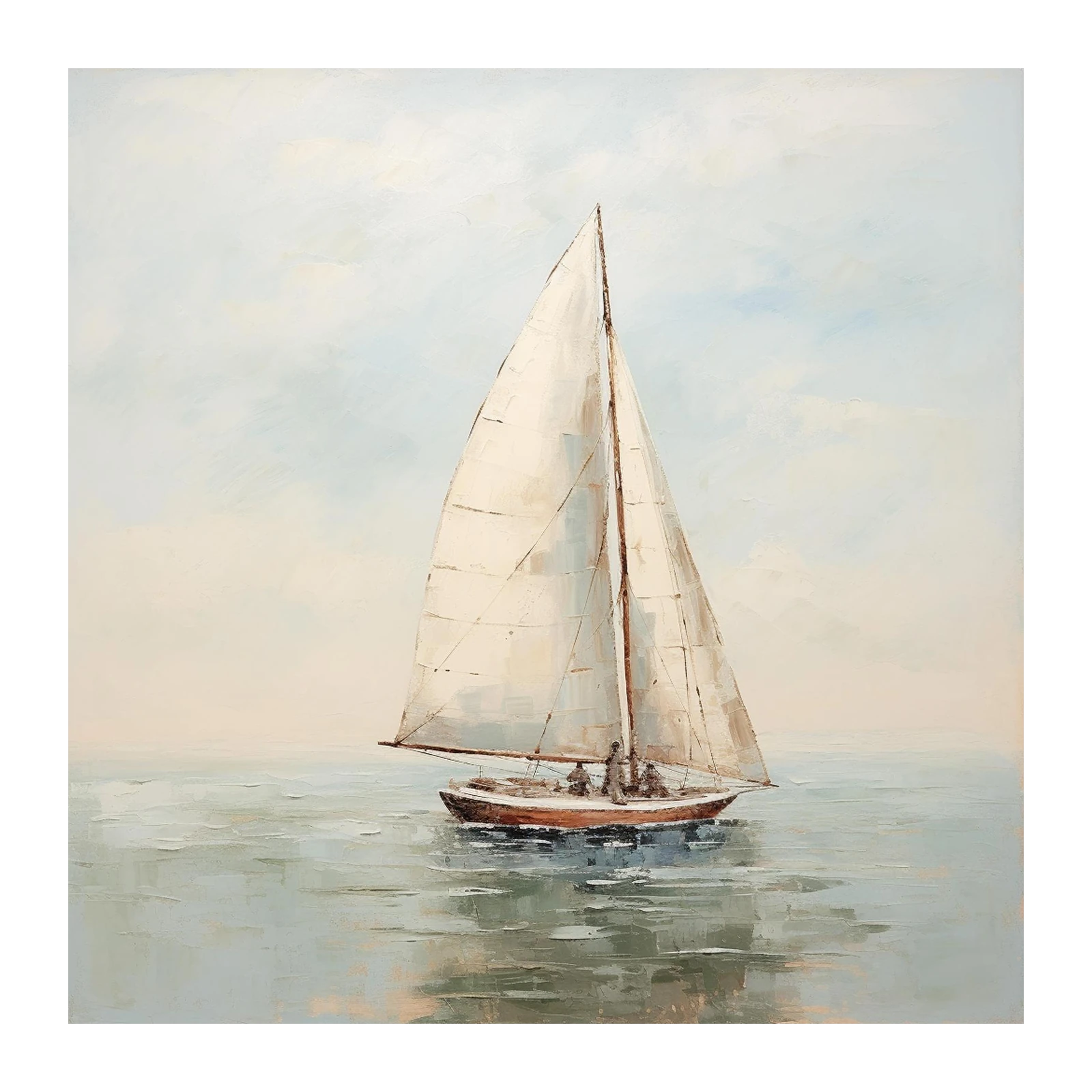 Serene Sailboat Ocean Wall Art