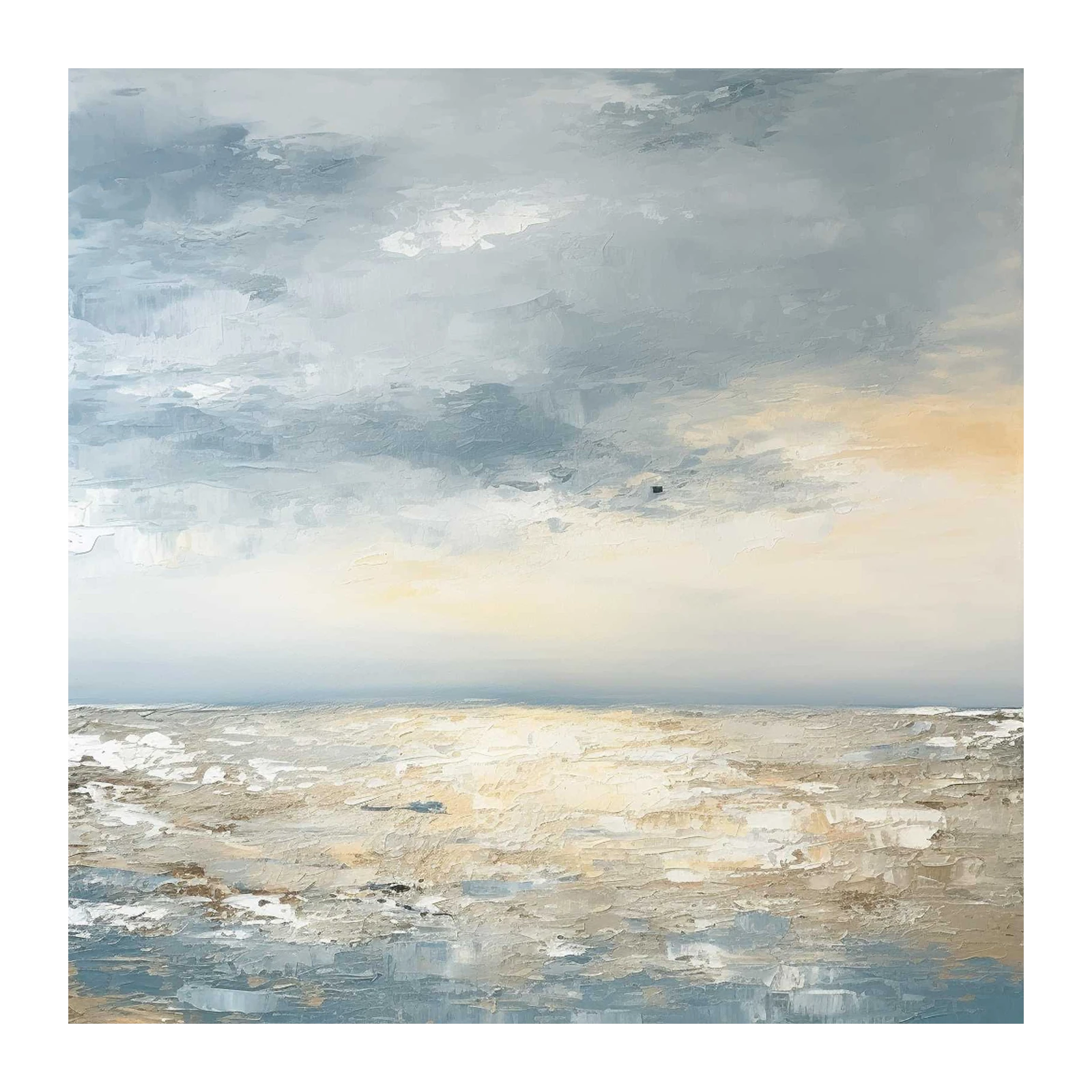 Abstract Coastal Serenity Textured Wall Art