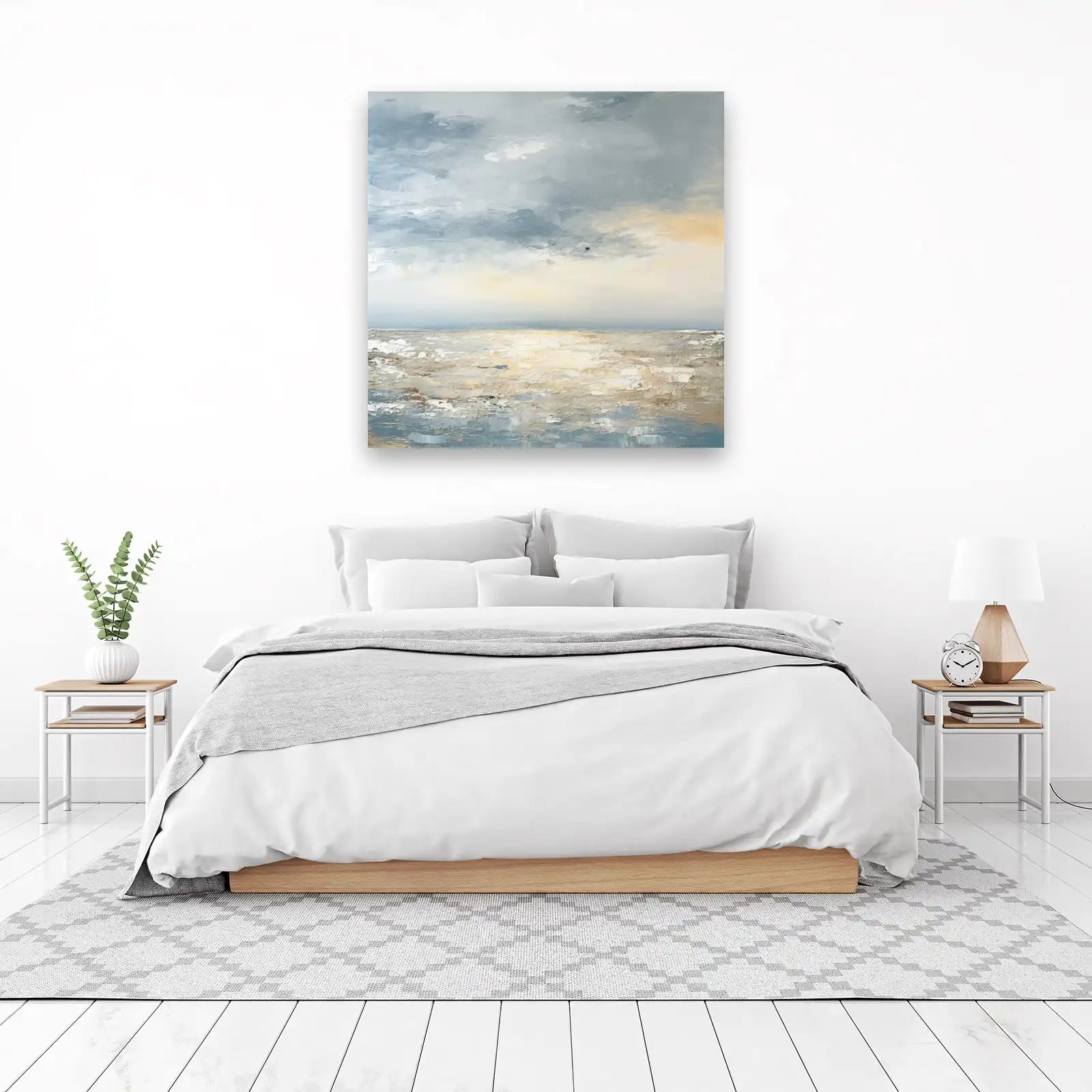 Abstract Coastal Serenity Textured Wall Art