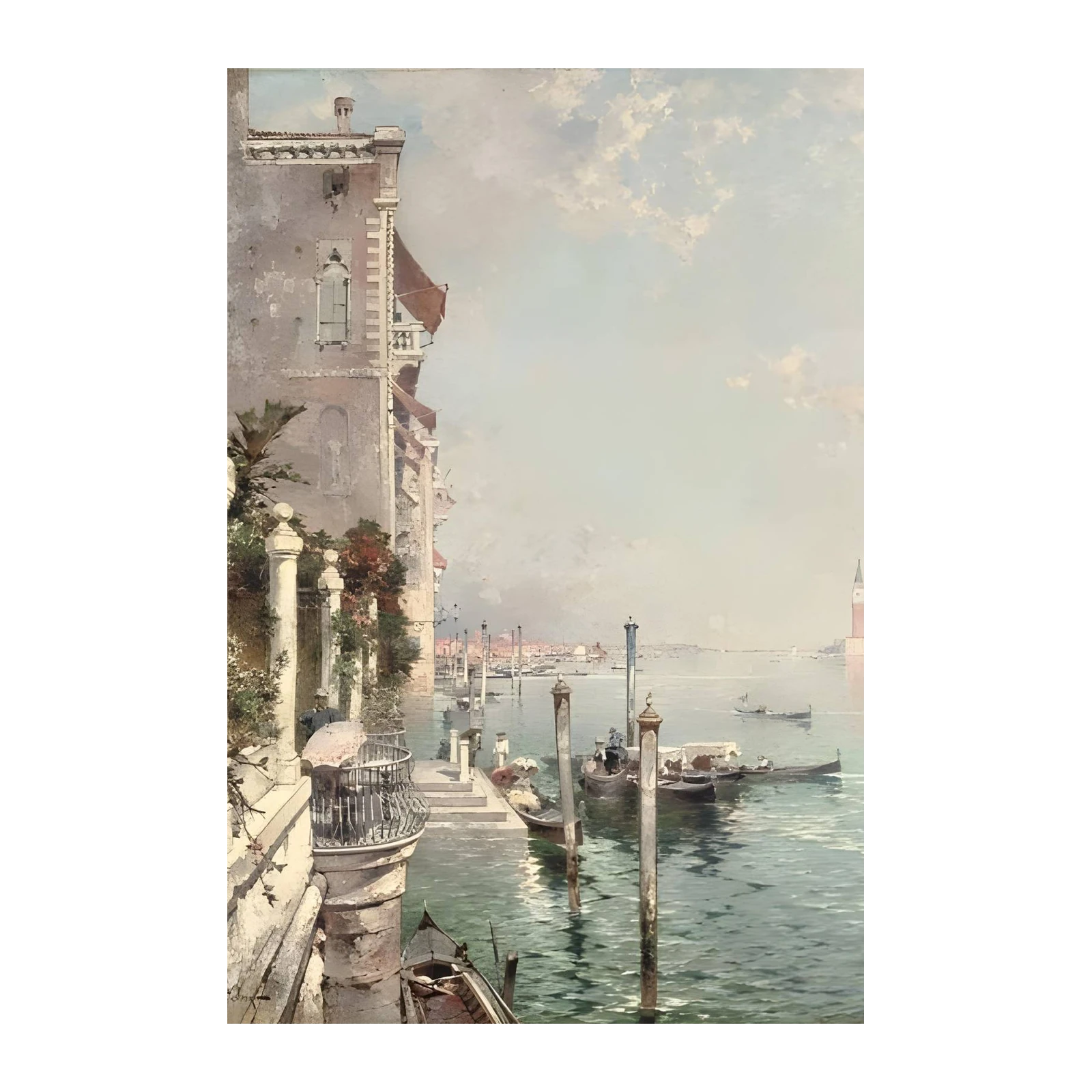 Venice Canal Gondolas Artwork Wall Art