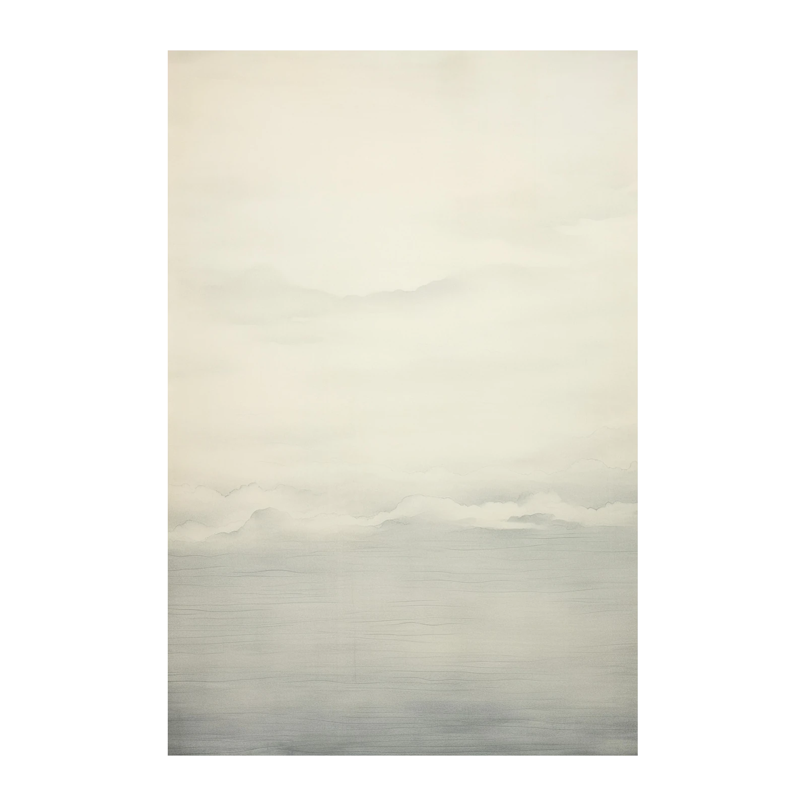 Misty Horizon Landscape Minimalist Wall Art