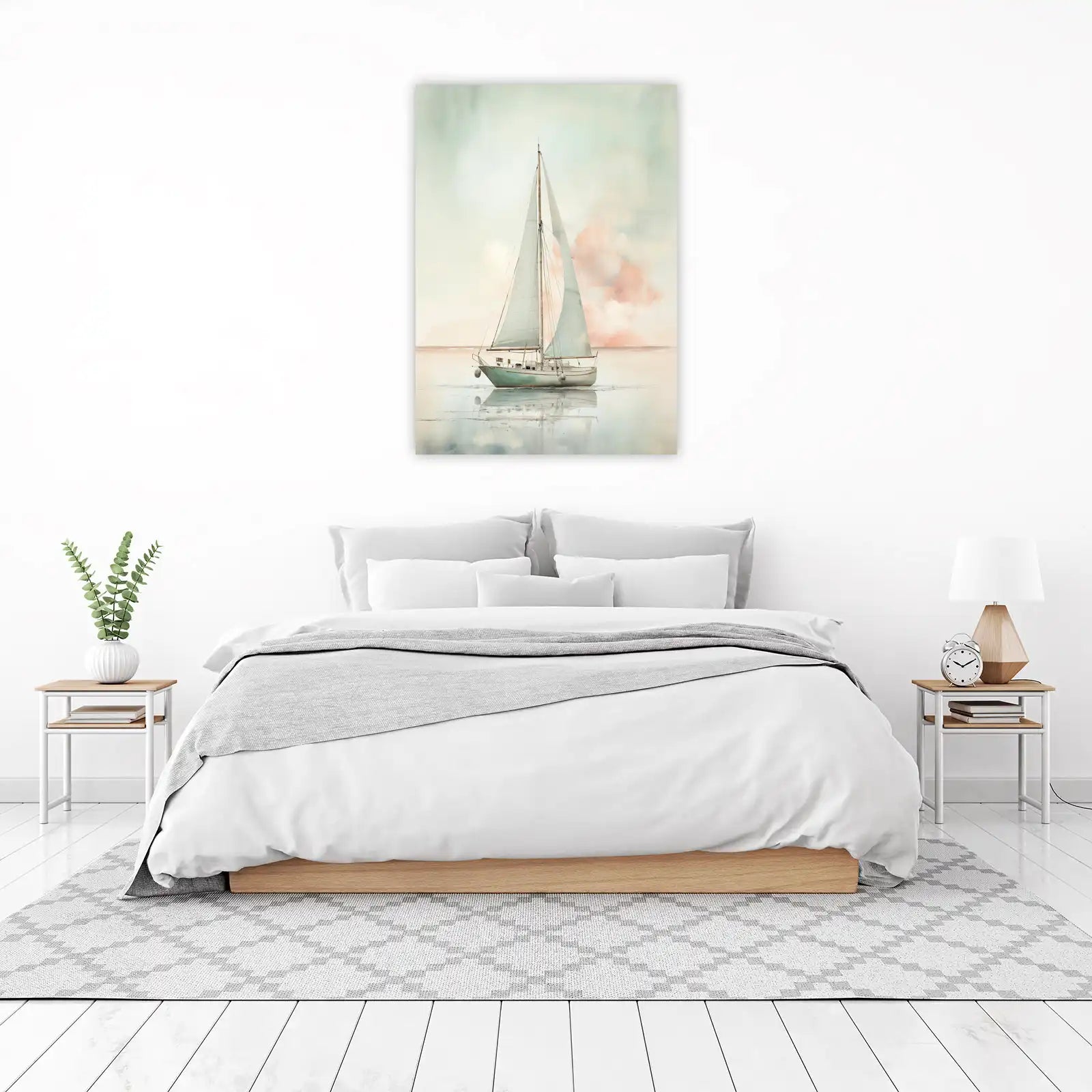 Serene Sailboat Coastal Dream Wall Art