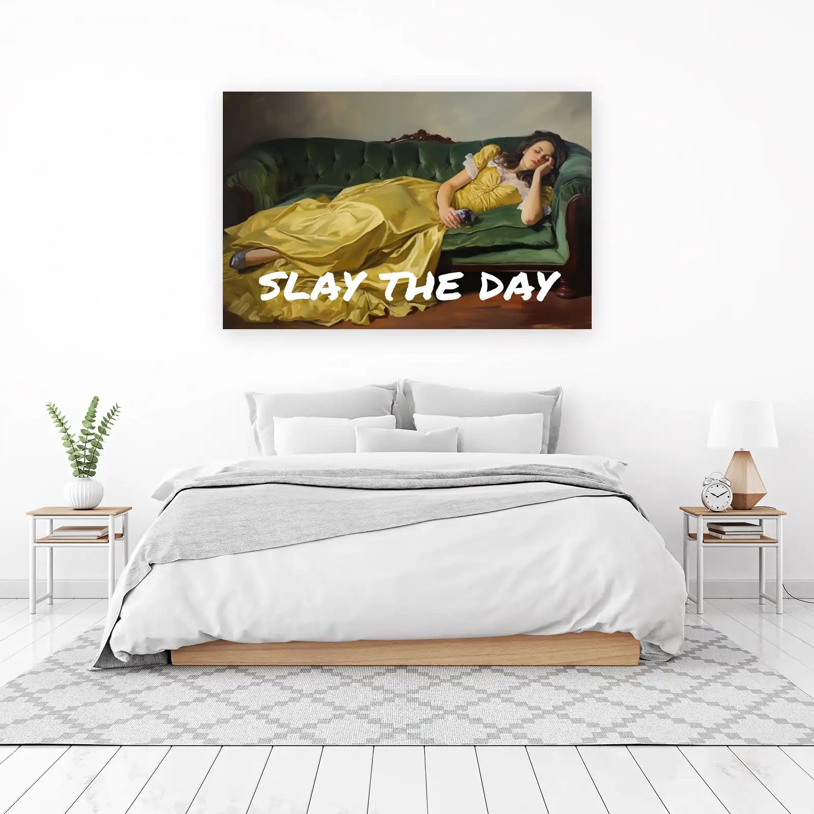 Victorian Slumber Yellow Dress Wall Art
