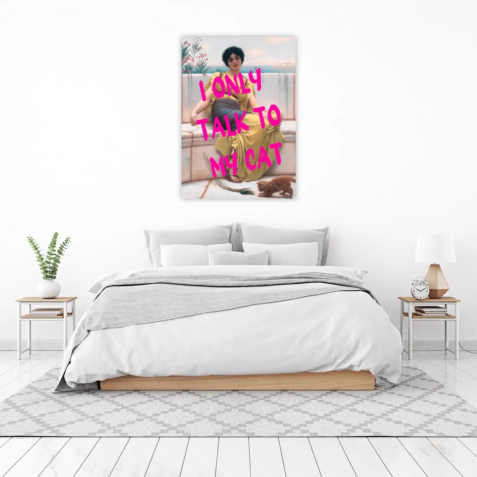 Cat Lover "I Only Talk To My Cat" Wall Art