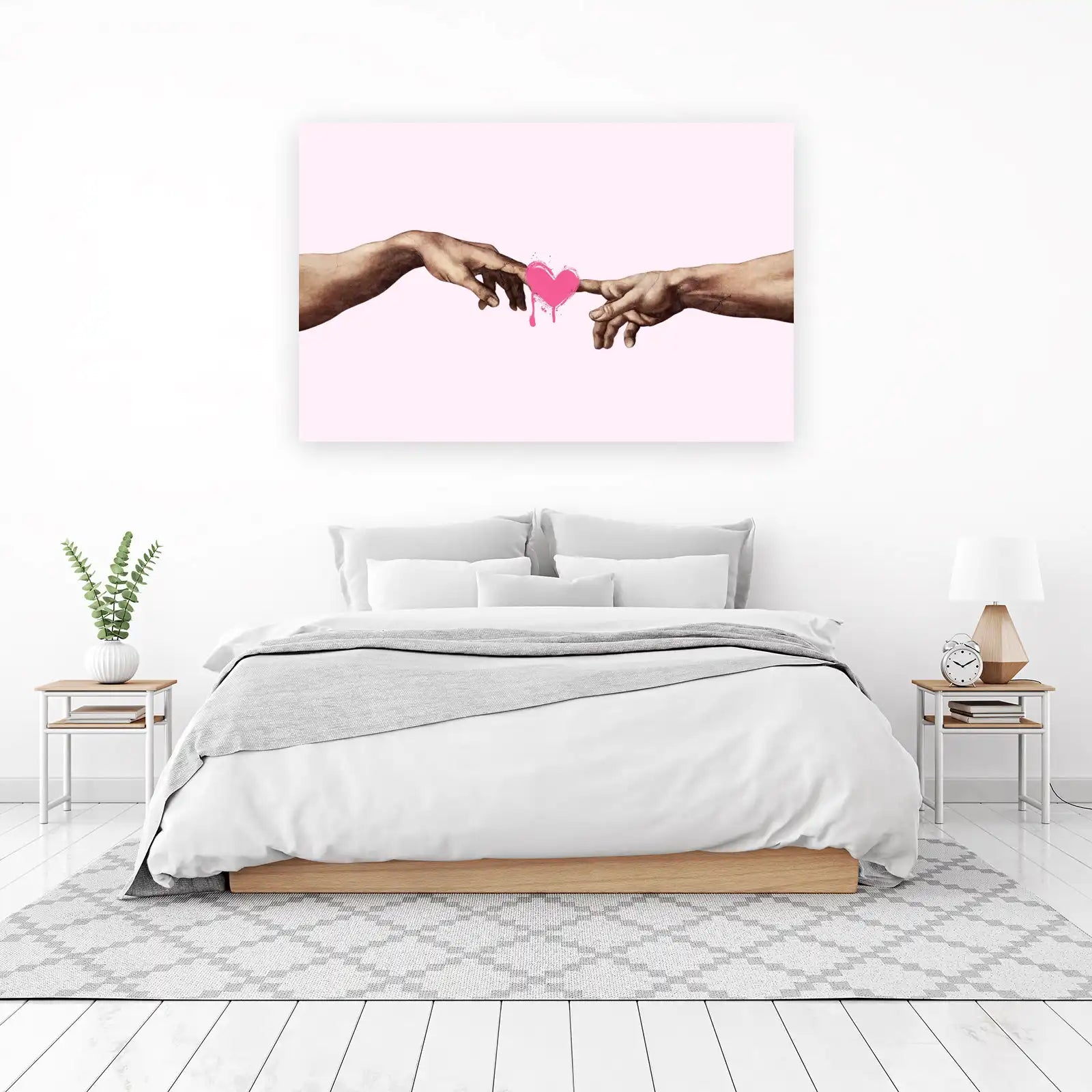 Modern Love Touch Michelangelo Inspired Wall Art