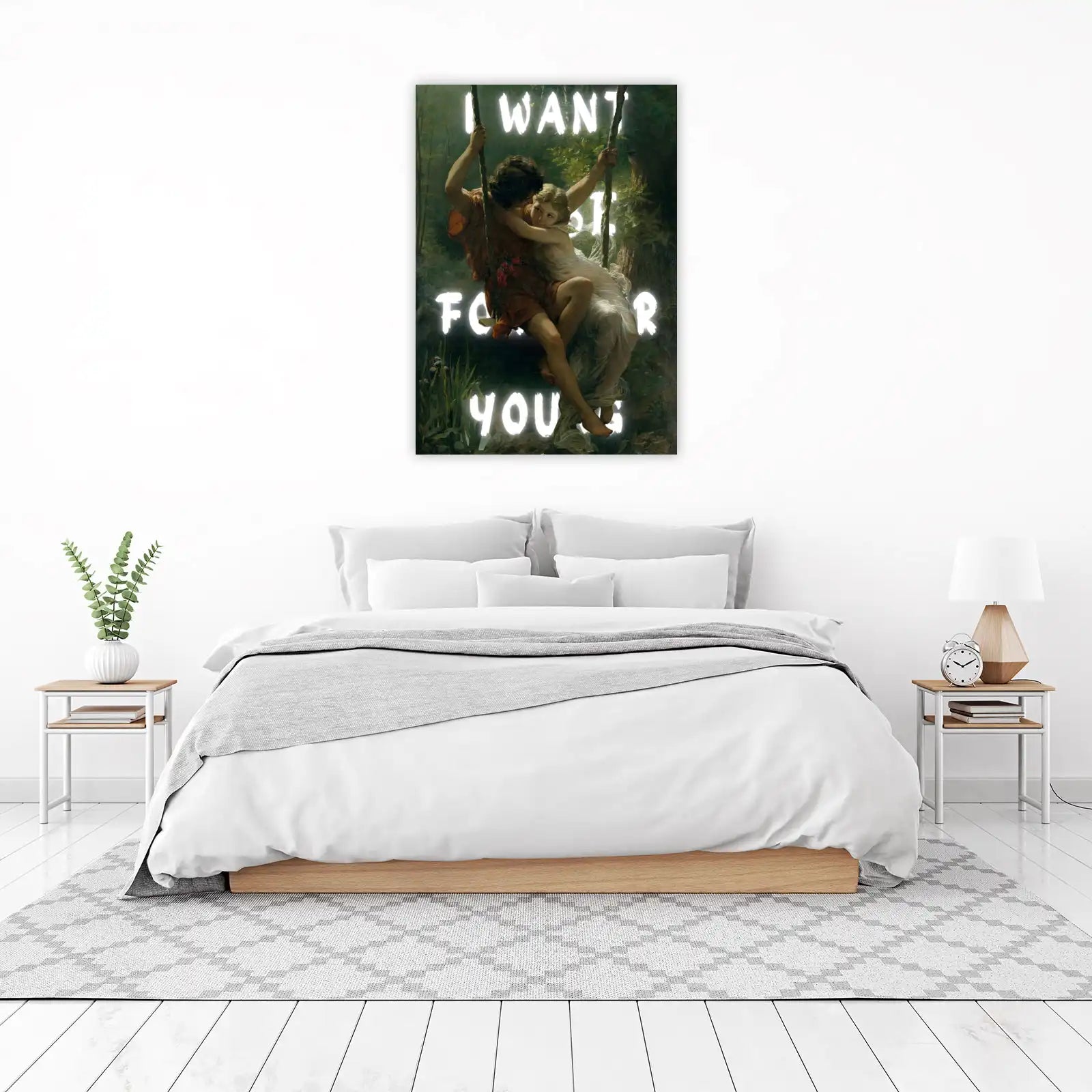 Romantic Embrace "I Want Forever For You" Wall Art