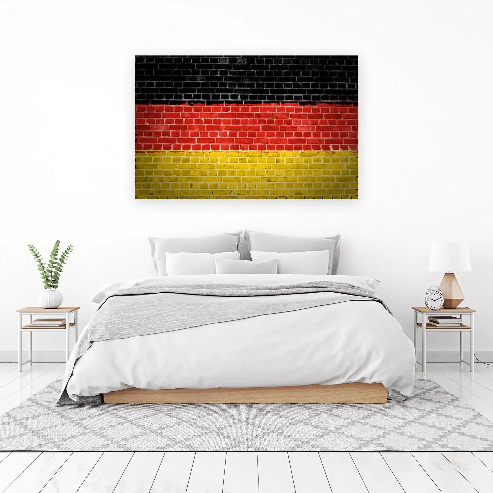 German Flag Brick Wall Wall Art