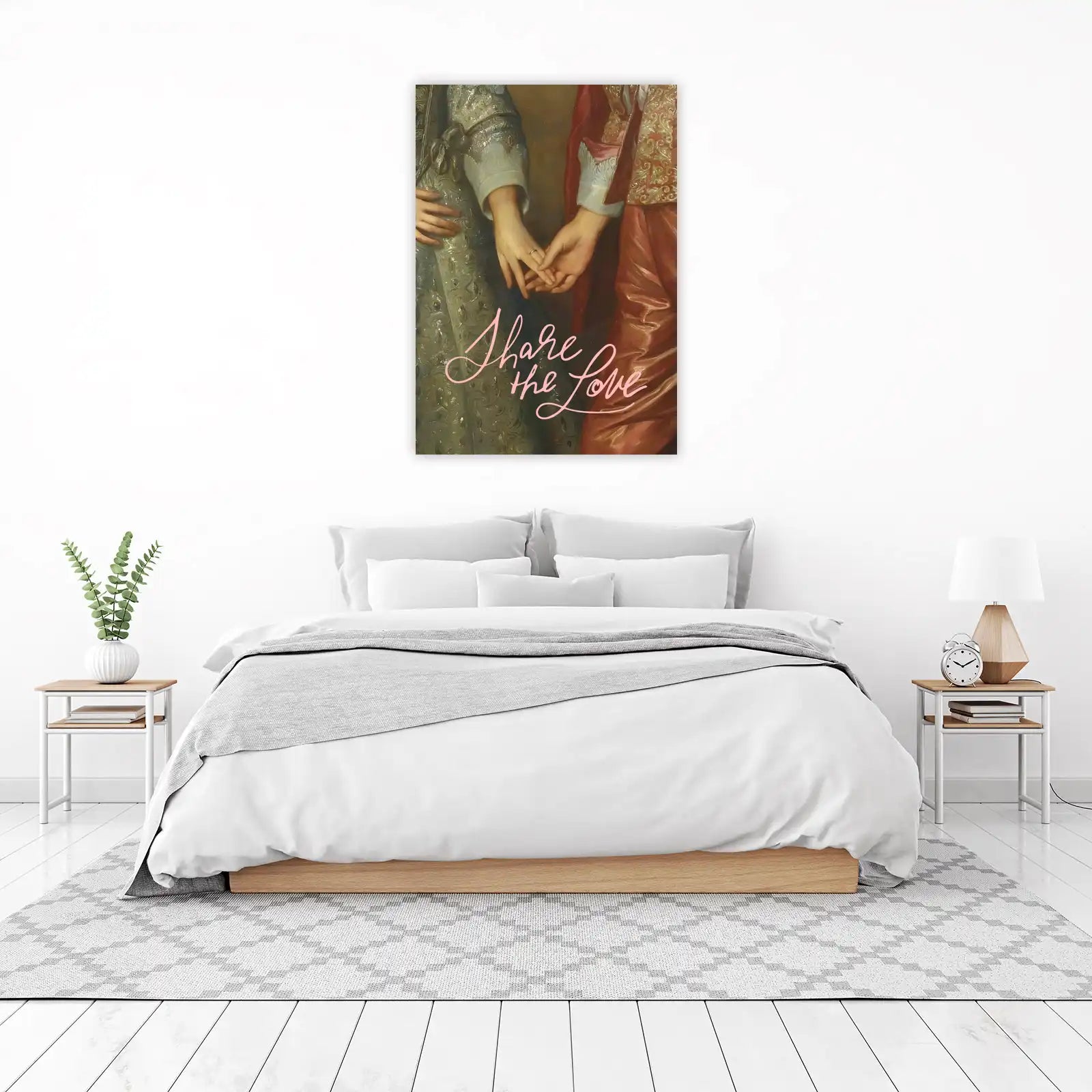 Timeless Love Hands Embrace Wall Art