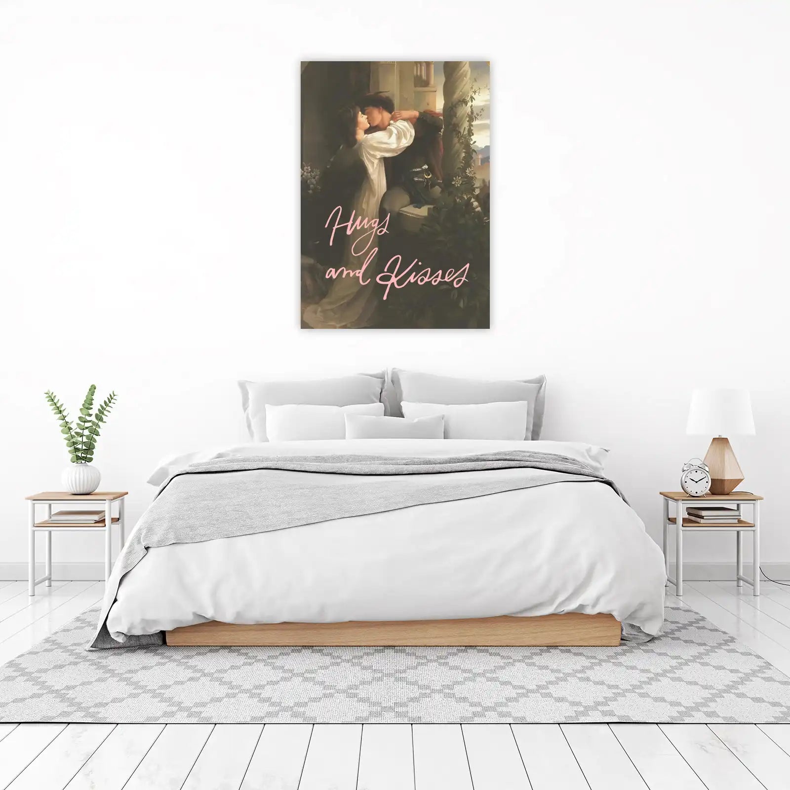 Romantic Embrace Hugs and Kisses Wall Art