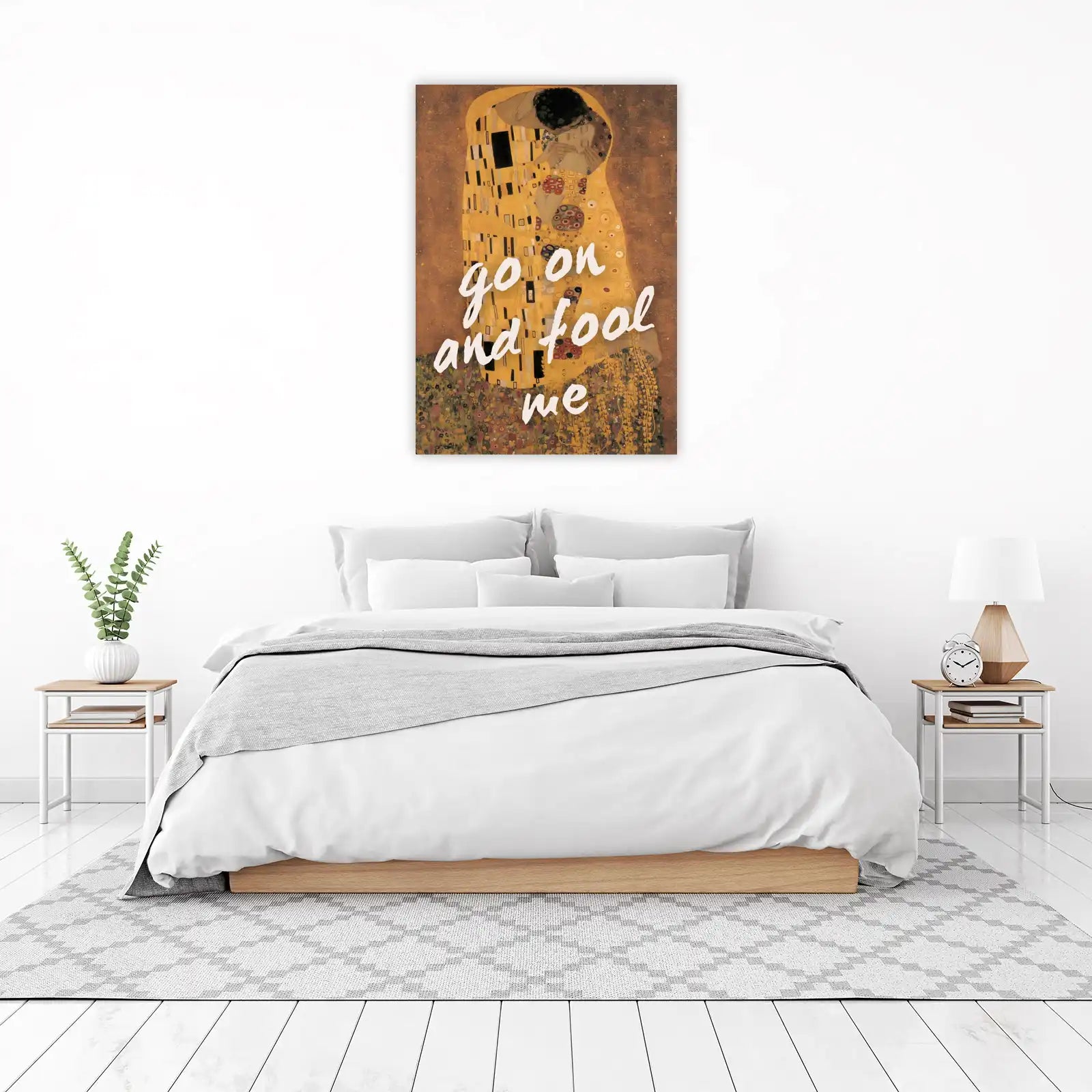 Klimt Kiss "Go On Fool Me" Wall Art
