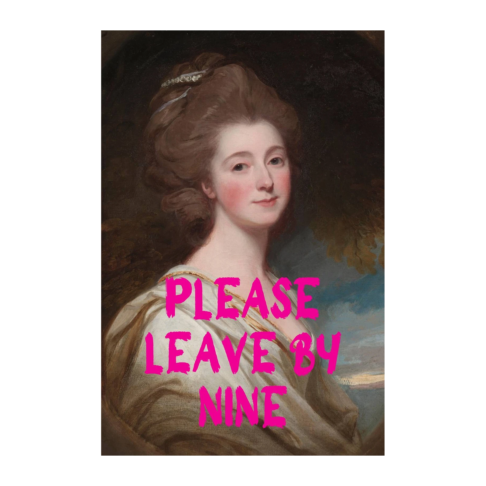 Victorian Lady 'Leave By Nine' Wall Art