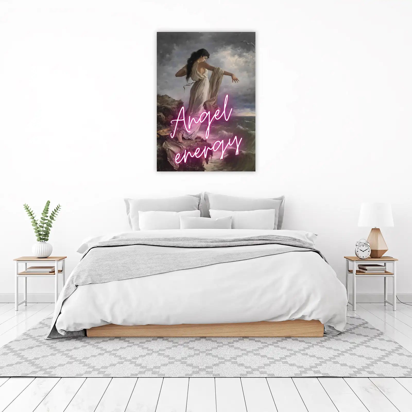 Angel Energy Serene Woman Coastal Wall Art