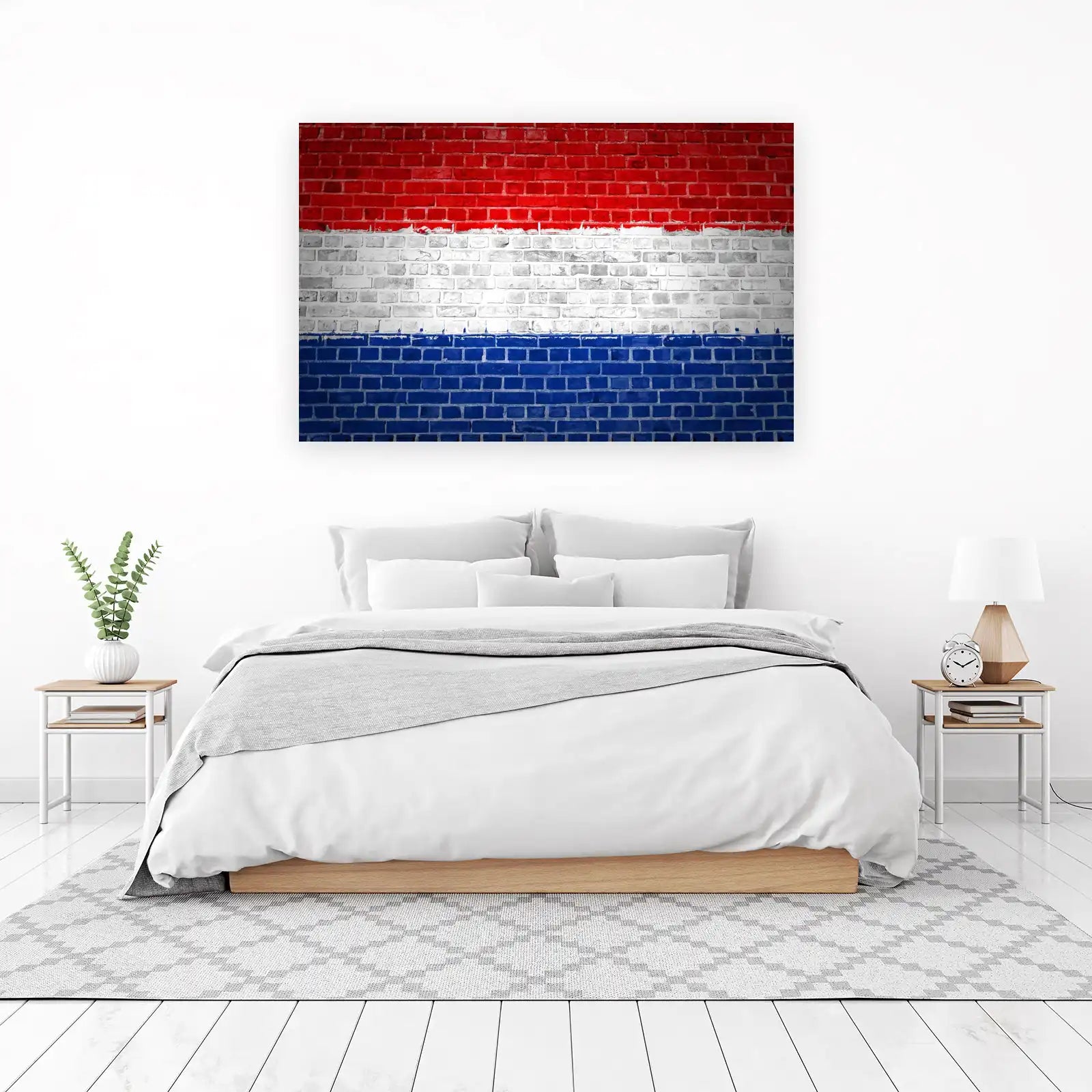 Dutch Flag Brick Wall Wall Art