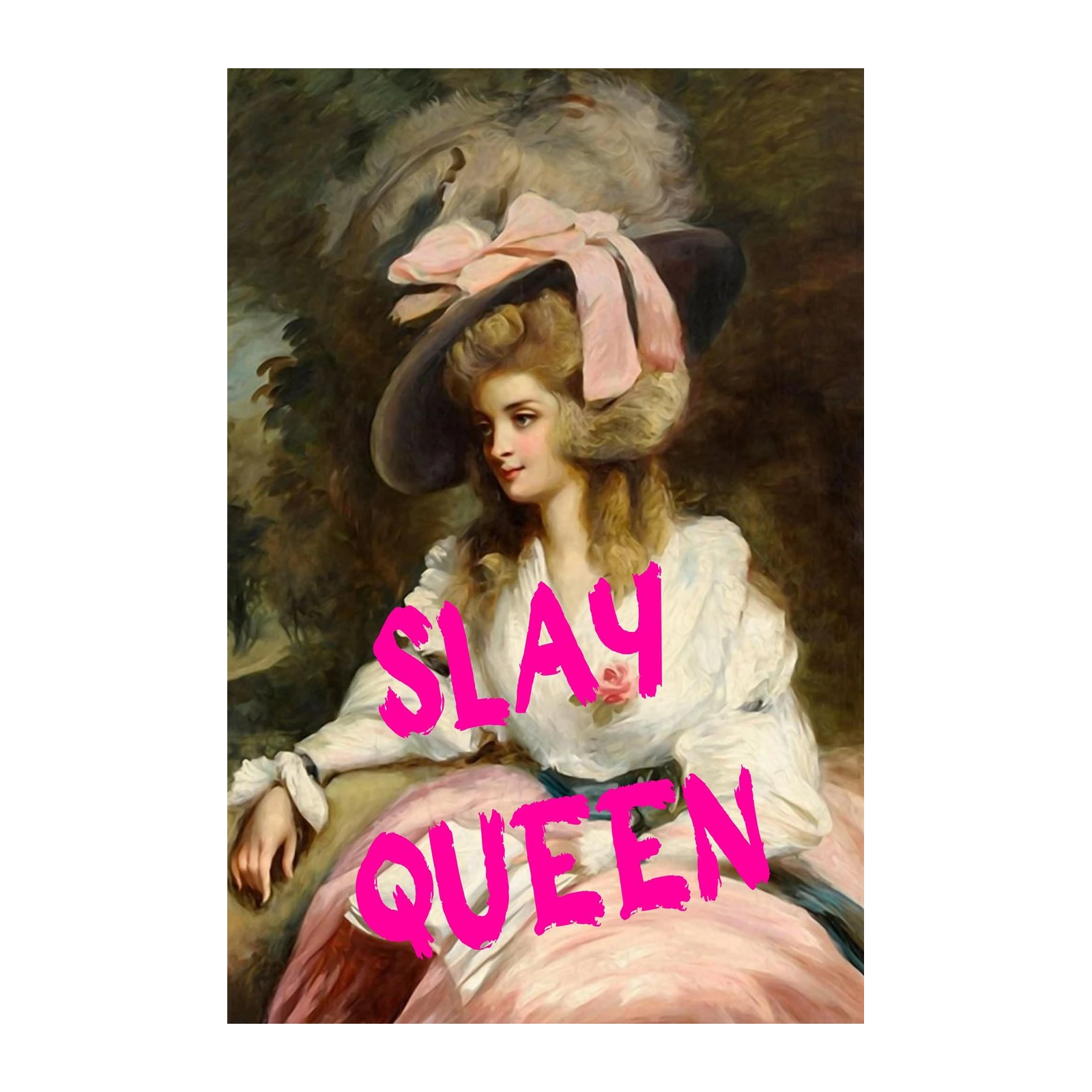 Slay Queen Baroque Portrait Wall Art