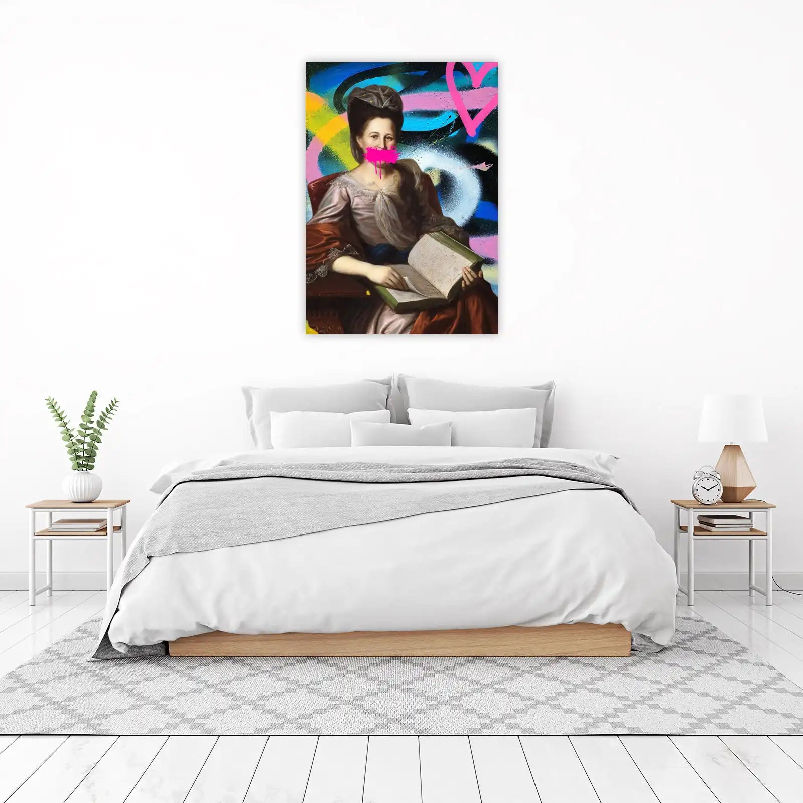 Bold Baroque Graffiti Woman Wall Art