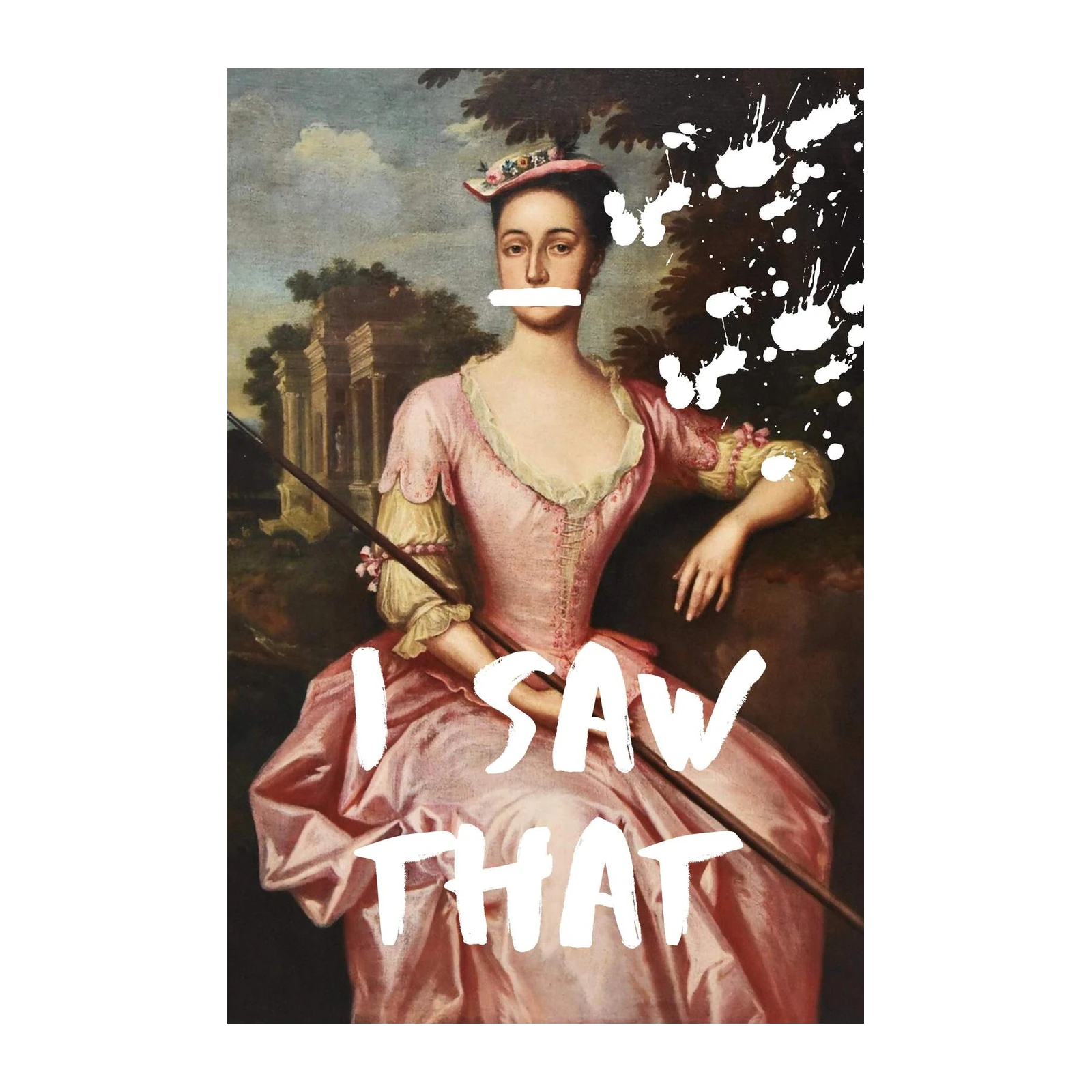 Statement Art "I Saw That" Vintage Lady Wall Art