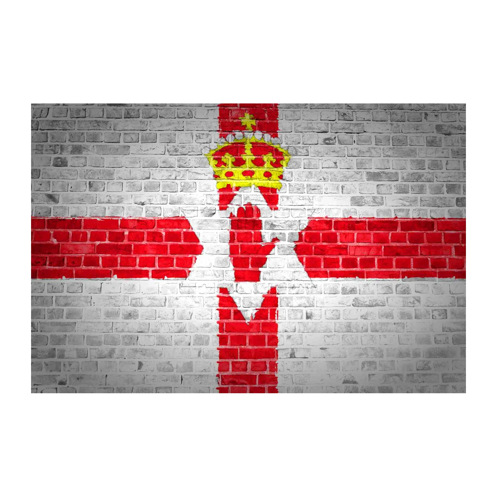 Northern Ireland Flag Brick Wall Wall Art