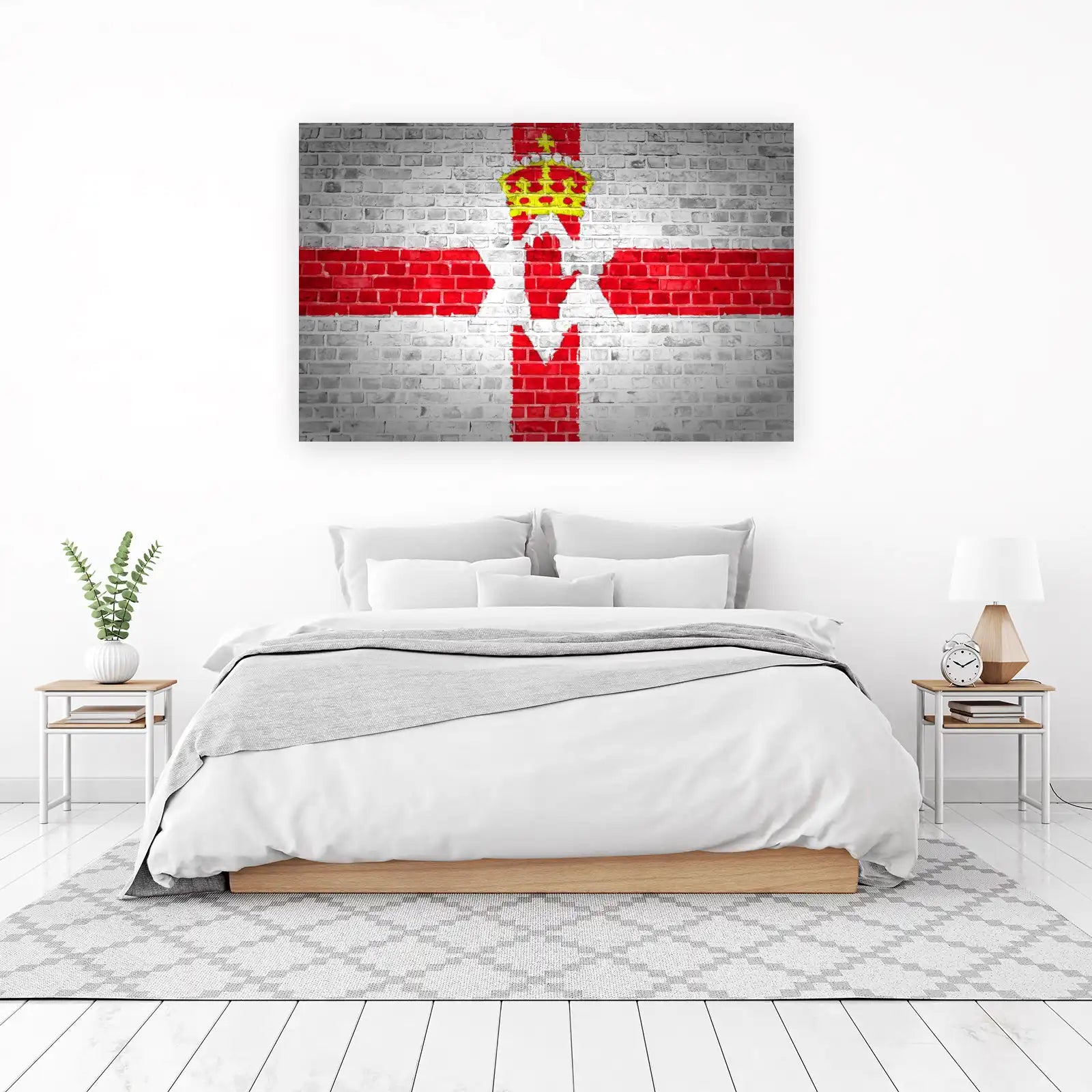 Northern Ireland Flag Brick Wall Wall Art