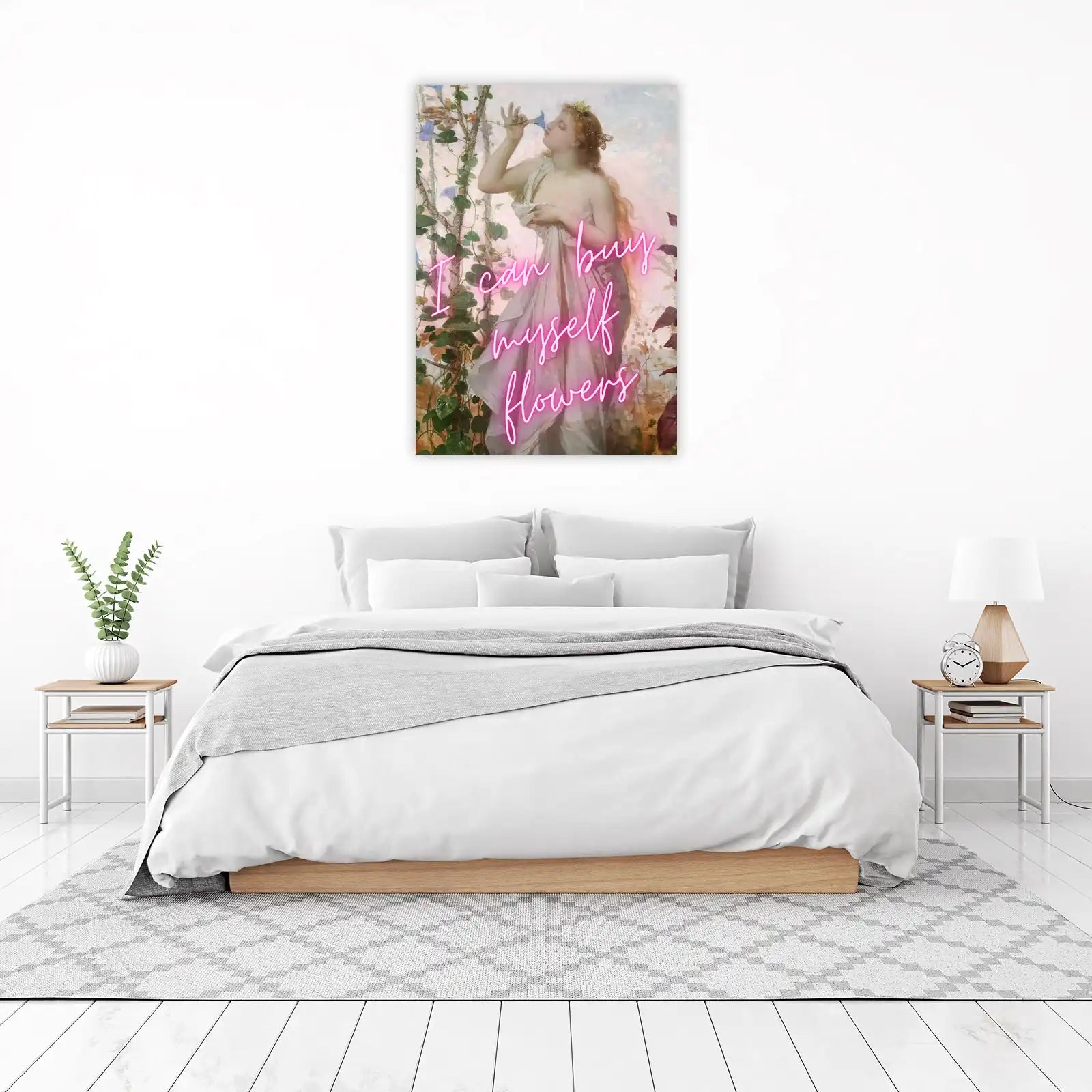 Vintage Goddess "Flowers" Wall Art