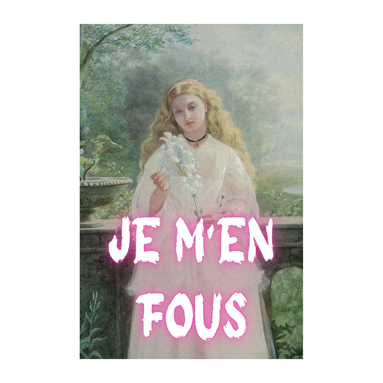 Je M'en Fous Romantic Garden Wall Art
