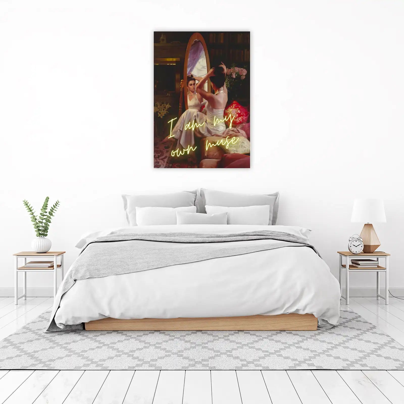 Elegant Woman Reflection Wall Art
