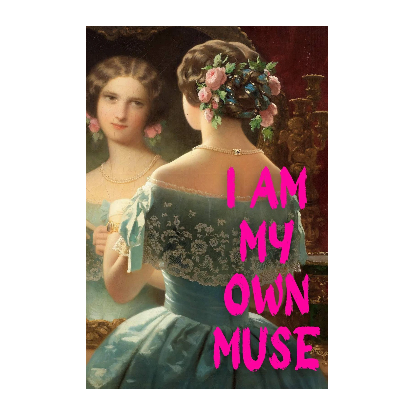 Empowering "I Am My Own Muse" Victorian Woman Wall Art