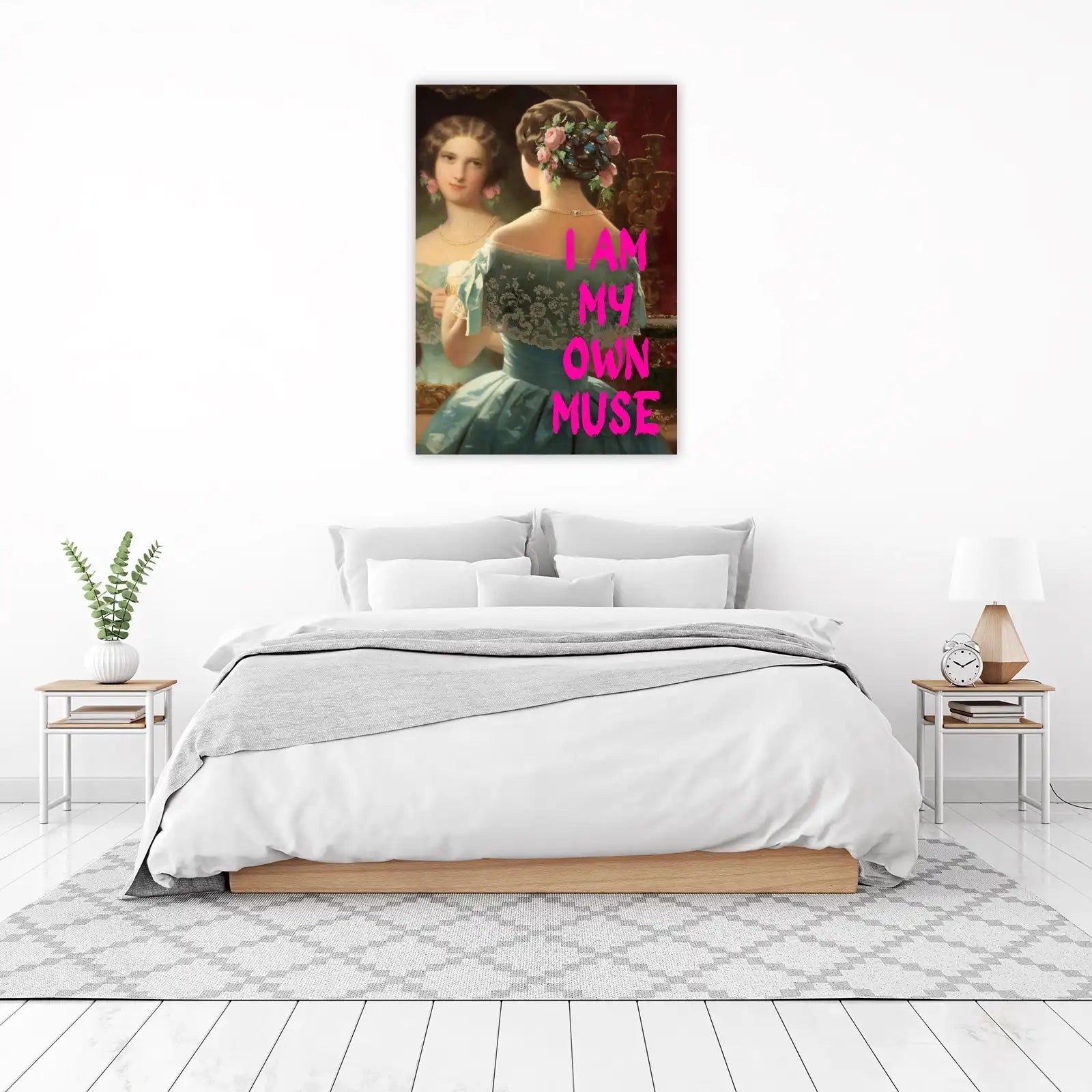 Empowering "I Am My Own Muse" Victorian Woman Wall Art
