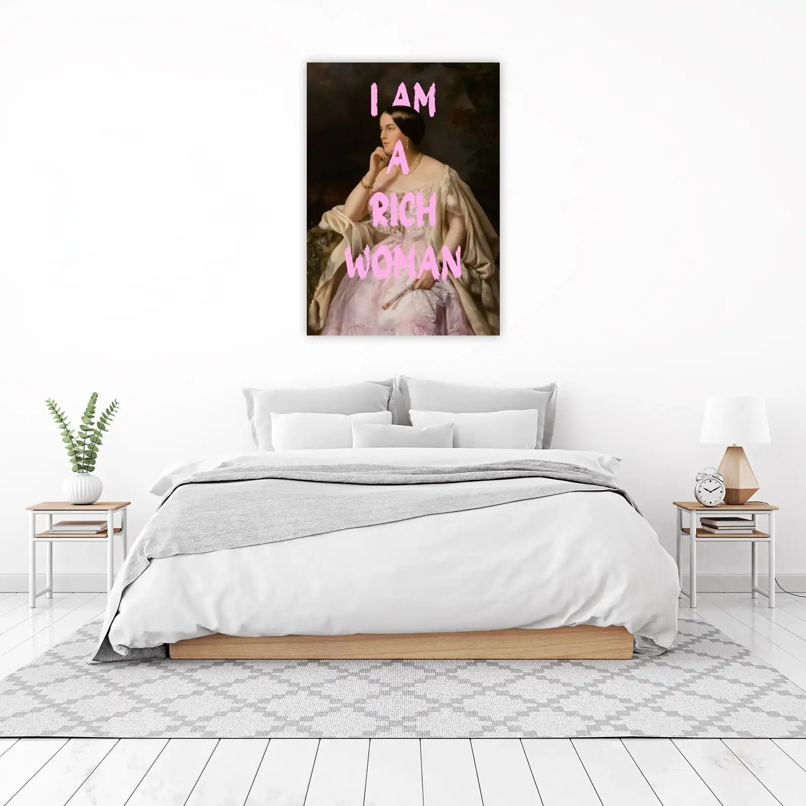 Empowerment Statement "I AM A RICH WOMAN" Wall Art