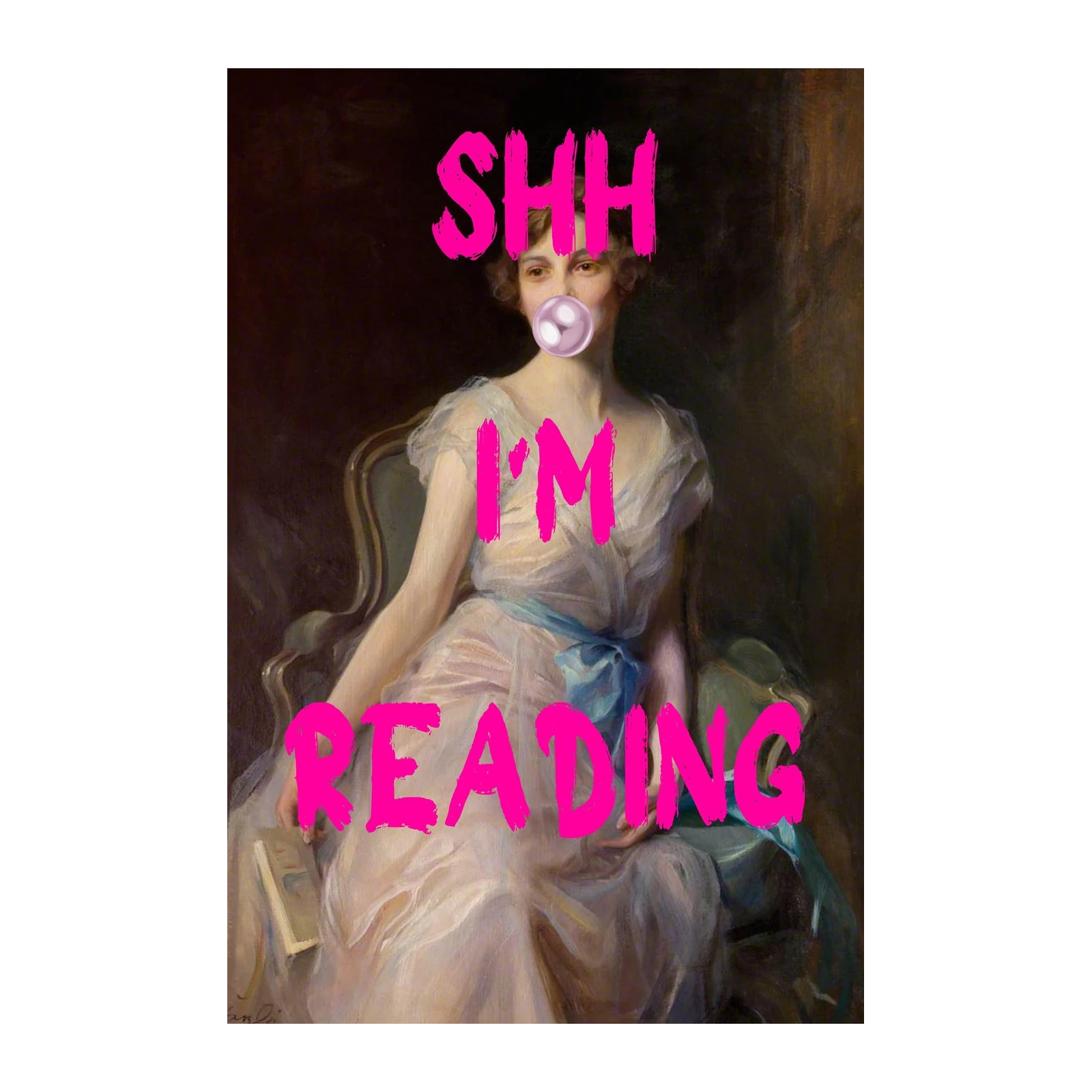 Shhh I'm Reading Pop Art Wall Art