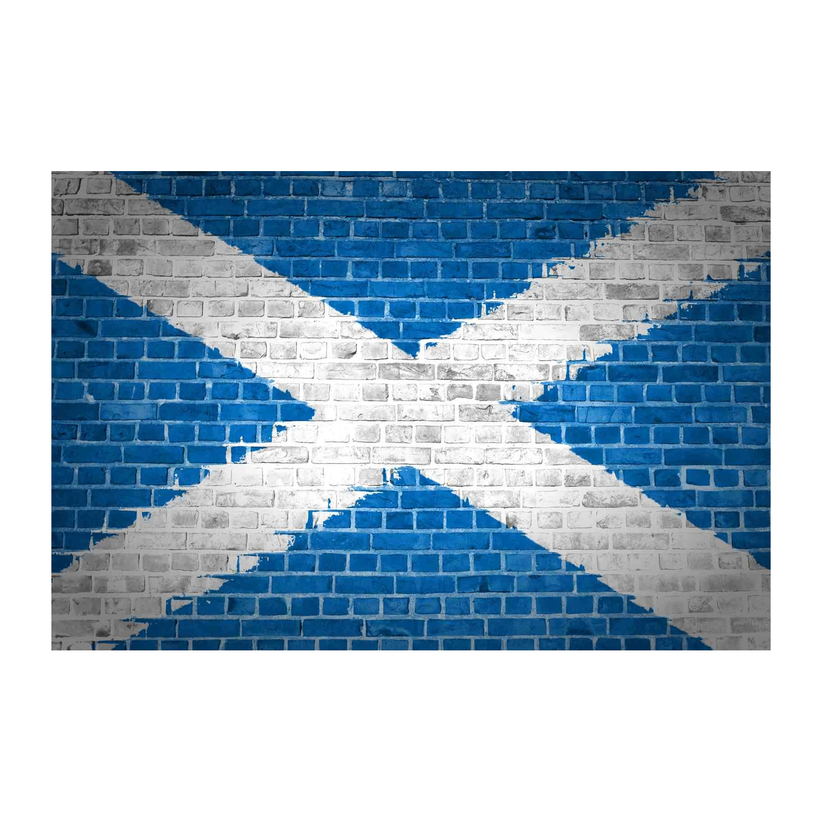 Scottish Flag Brick Texture Wall Art