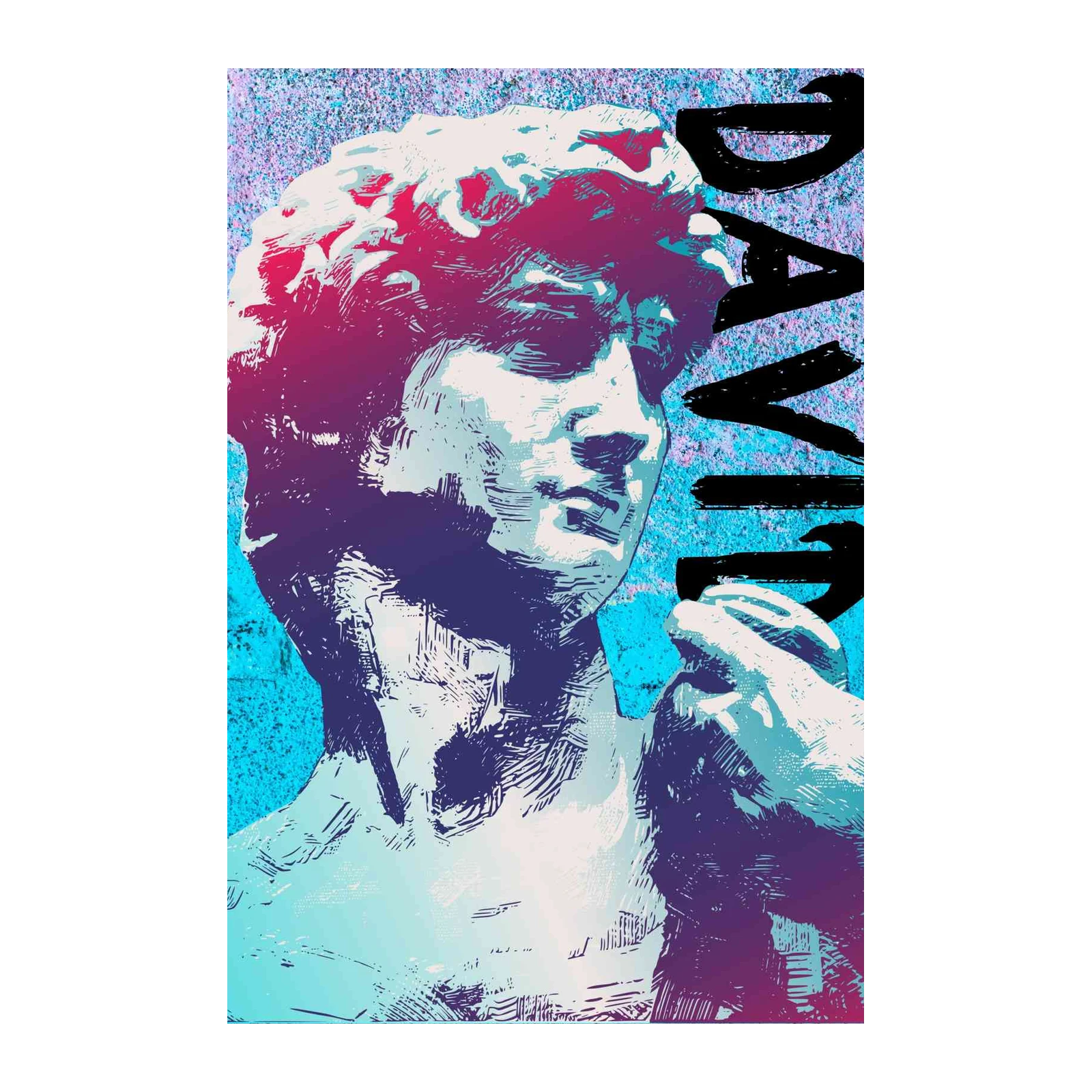 Modern David Portrait Pop Art Wall Art