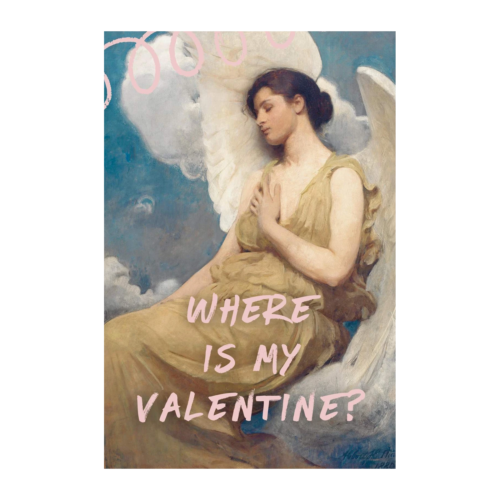 Angel Waiting for Valentine Wall Art | Romantic Wall Art