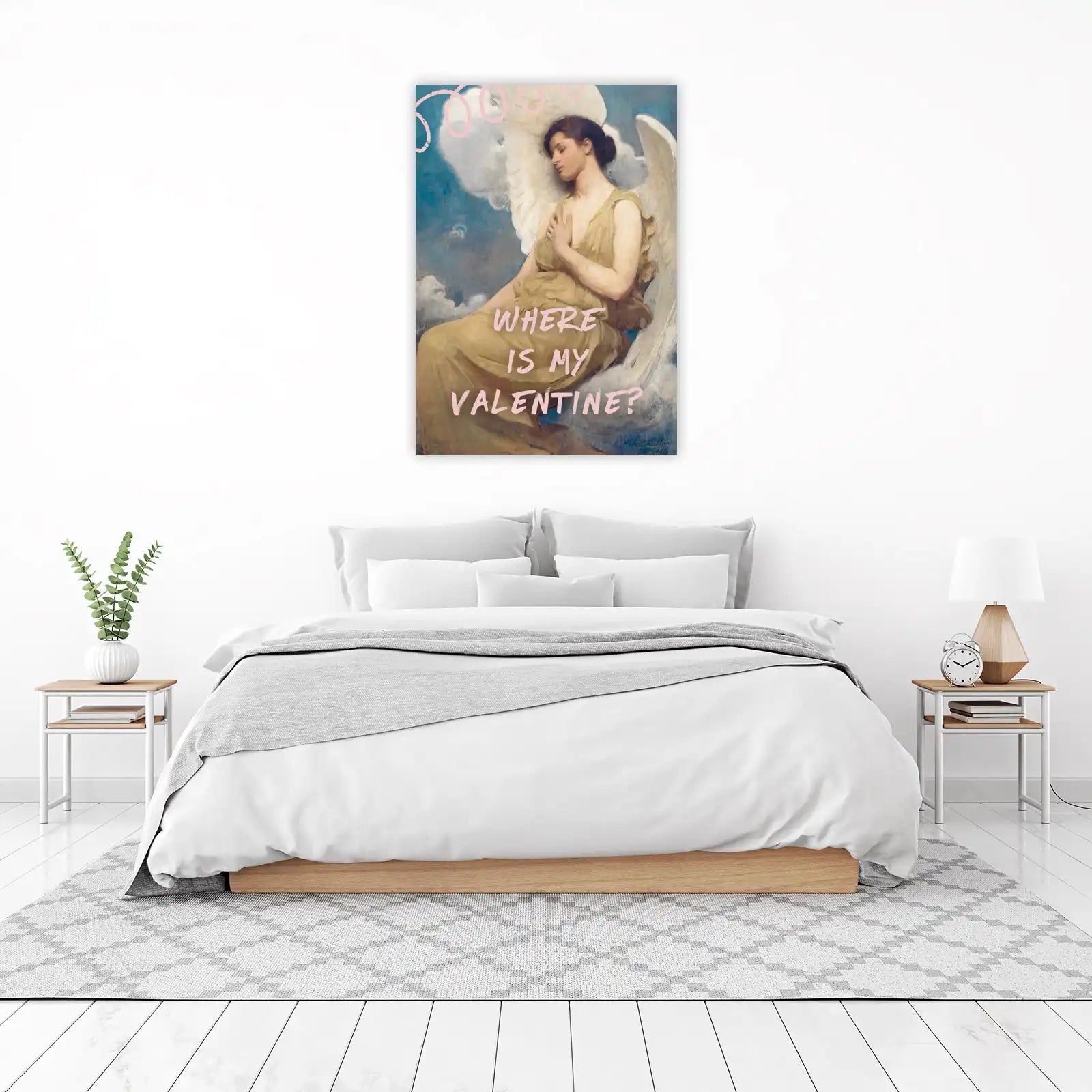 Angel Waiting for Valentine Wall Art | Romantic Wall Art