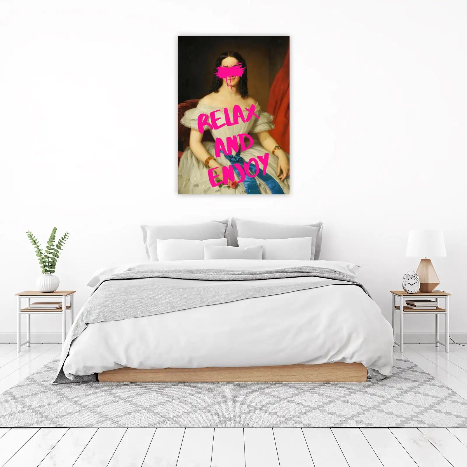 Vibrant Portrait "Relax & Enjoy" Wall Art