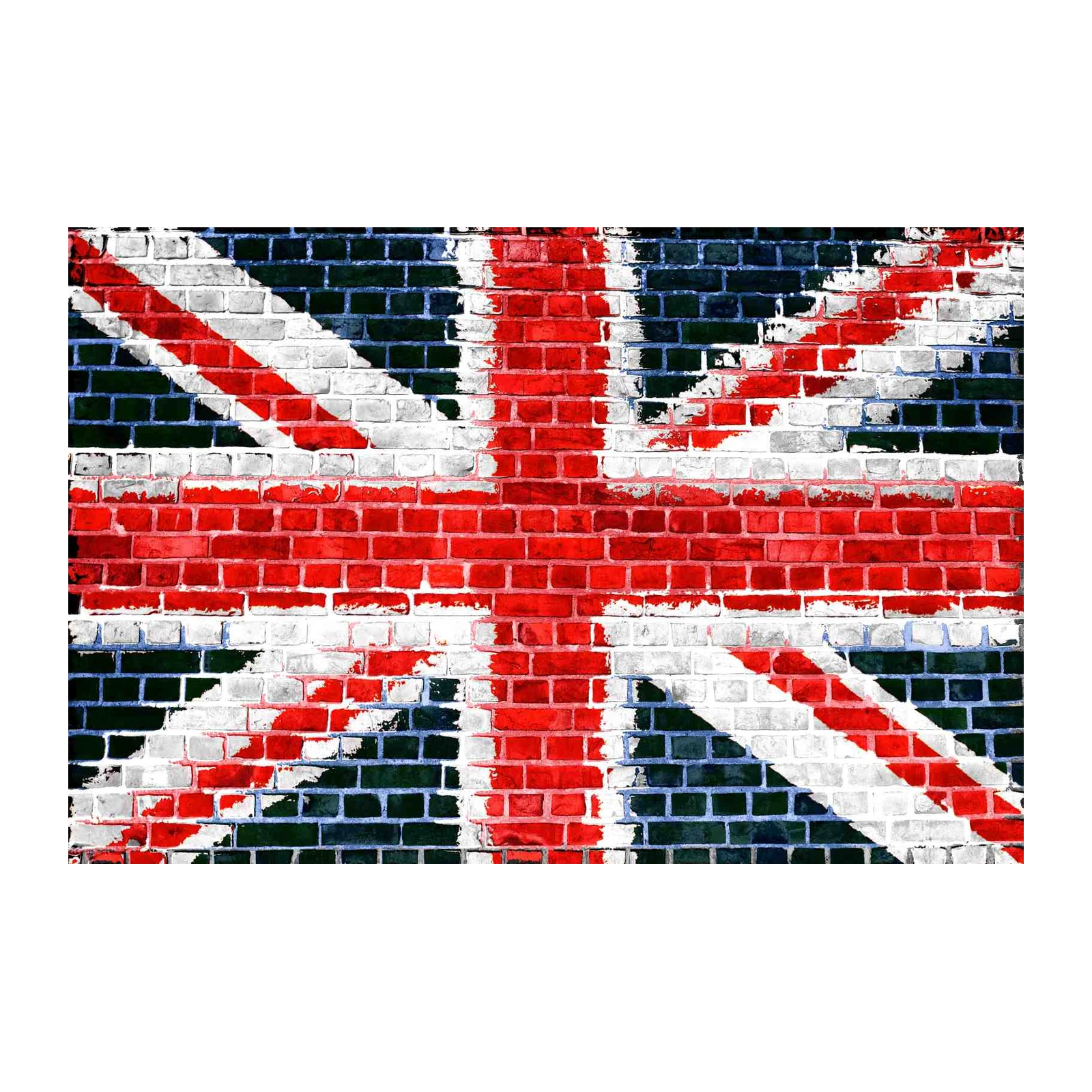Union Jack Brick Wall Wall Art - UK Decor