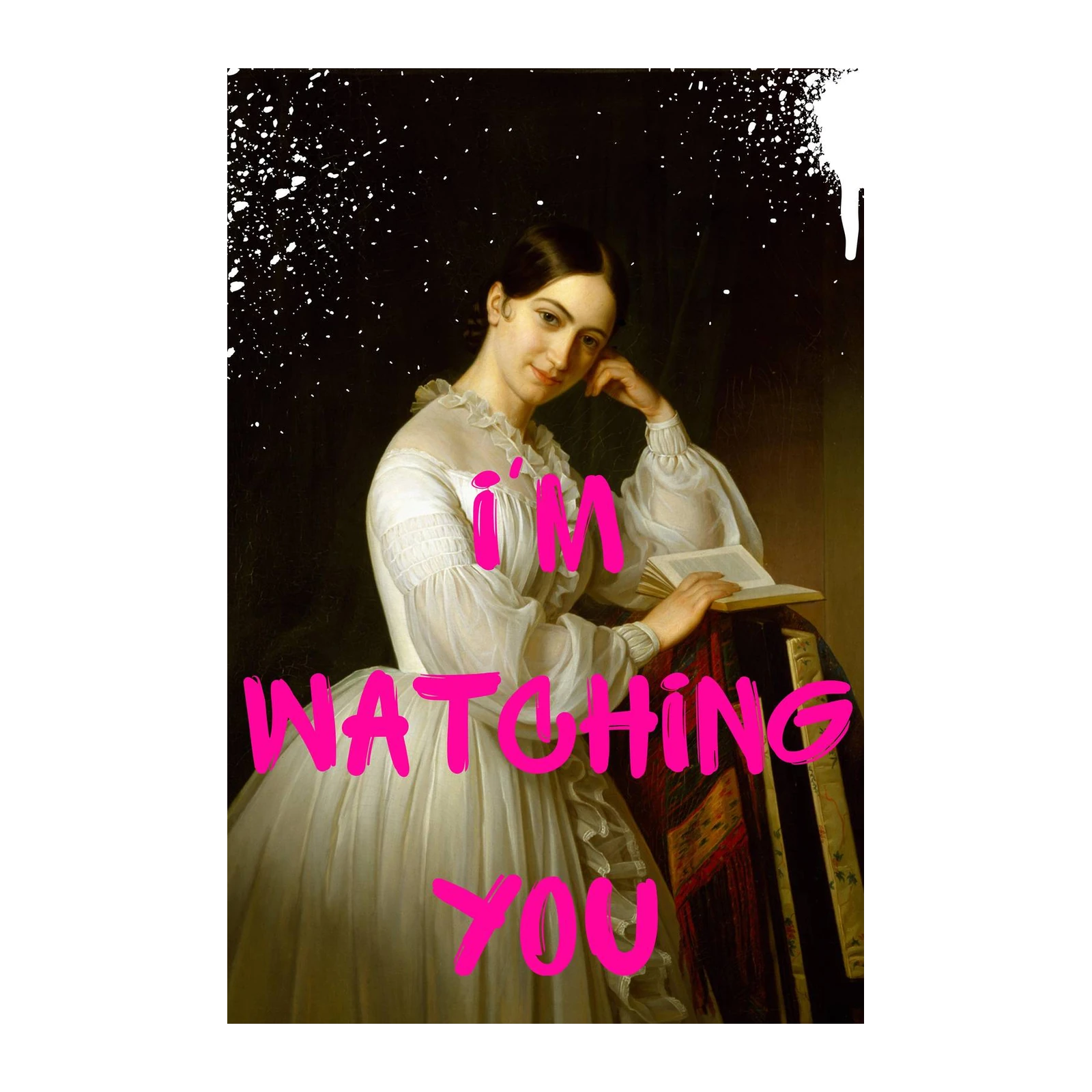 Victorian Lady "I'm Watching You" Wall Art